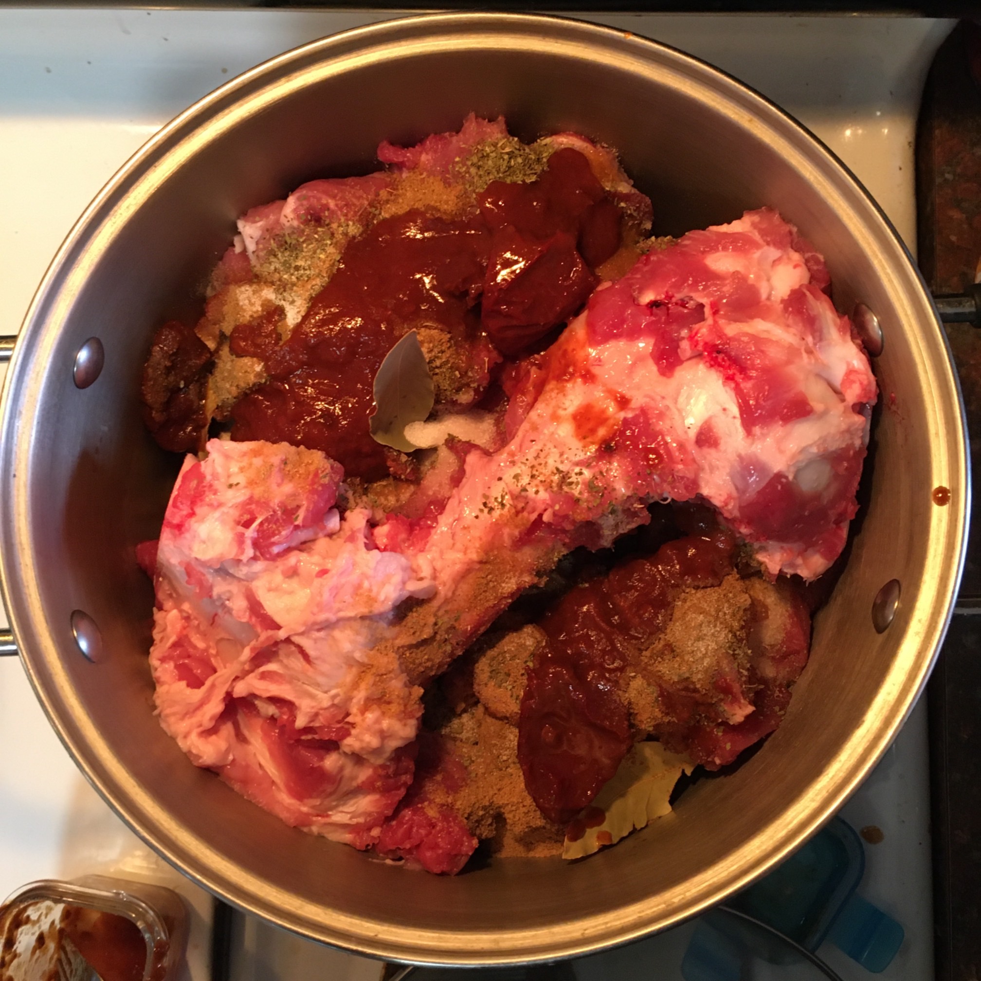 Chilis en adobo sauce. Going a little light on these for the kid.
