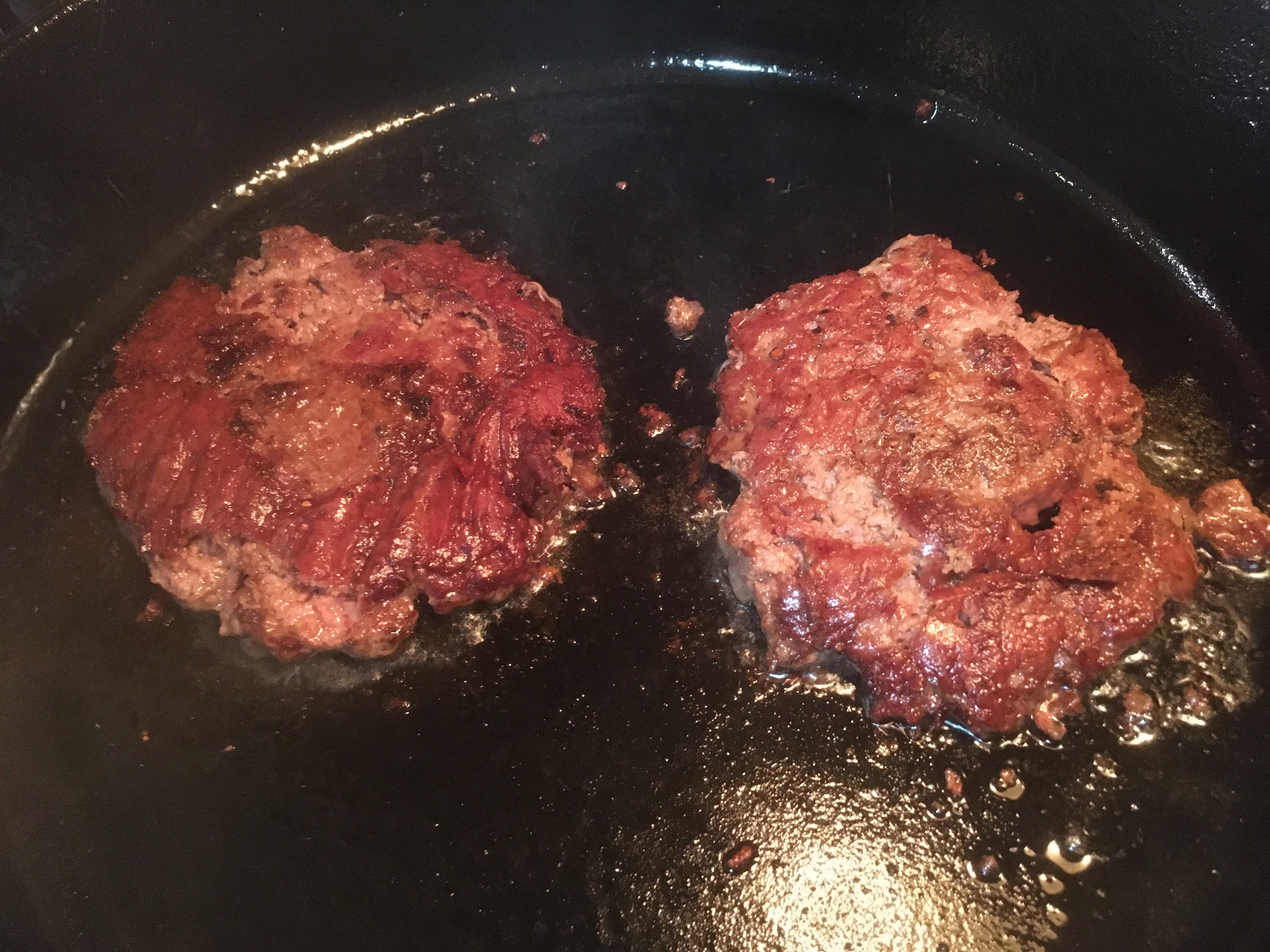 Uneven burger smashing almost ruined this, but I was able to flip it as one piece by really slowly s
