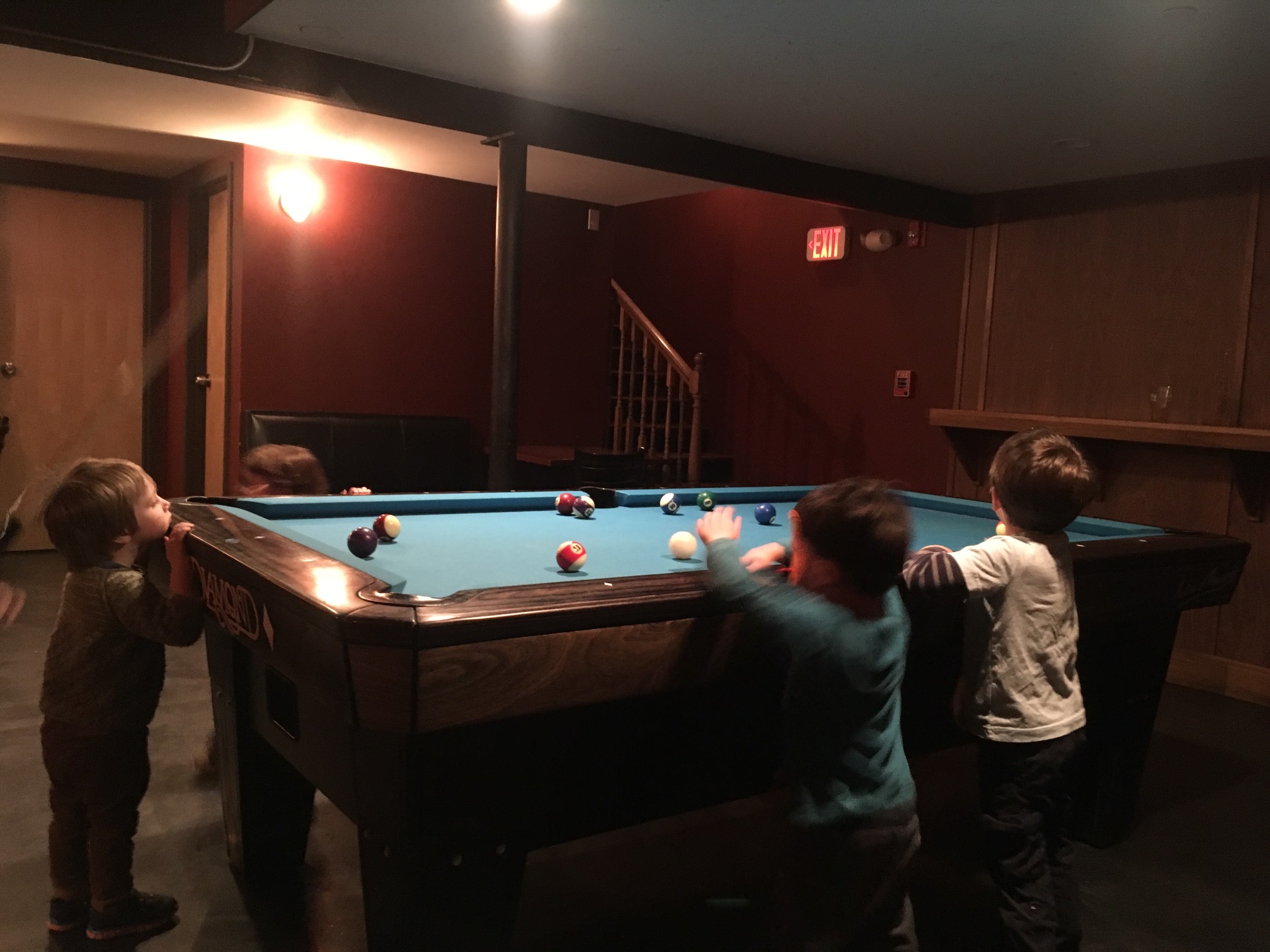 Kids love billiards