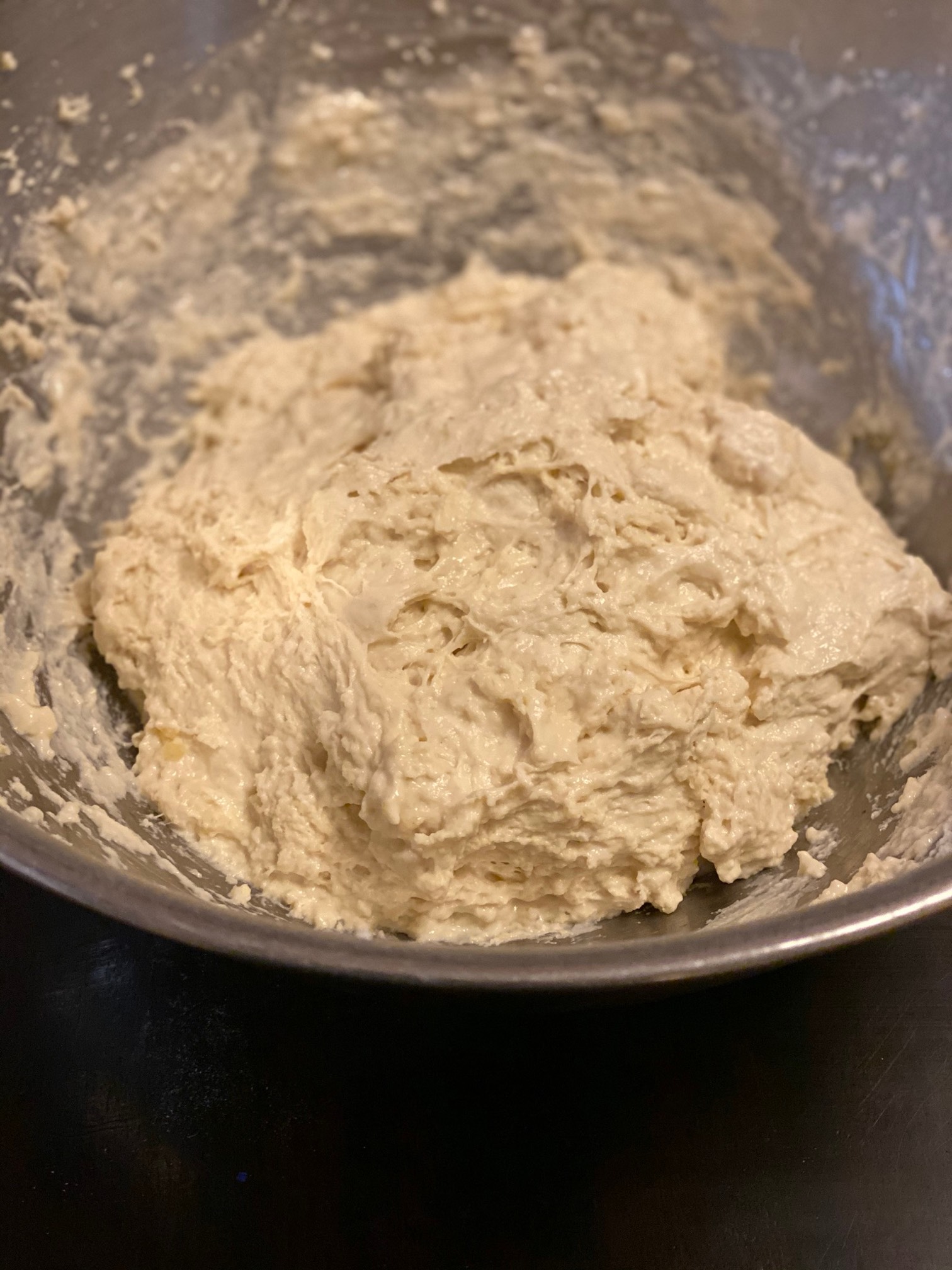 Update: The food processor motor was unable to move all that flour, so I had to make the dough in a 