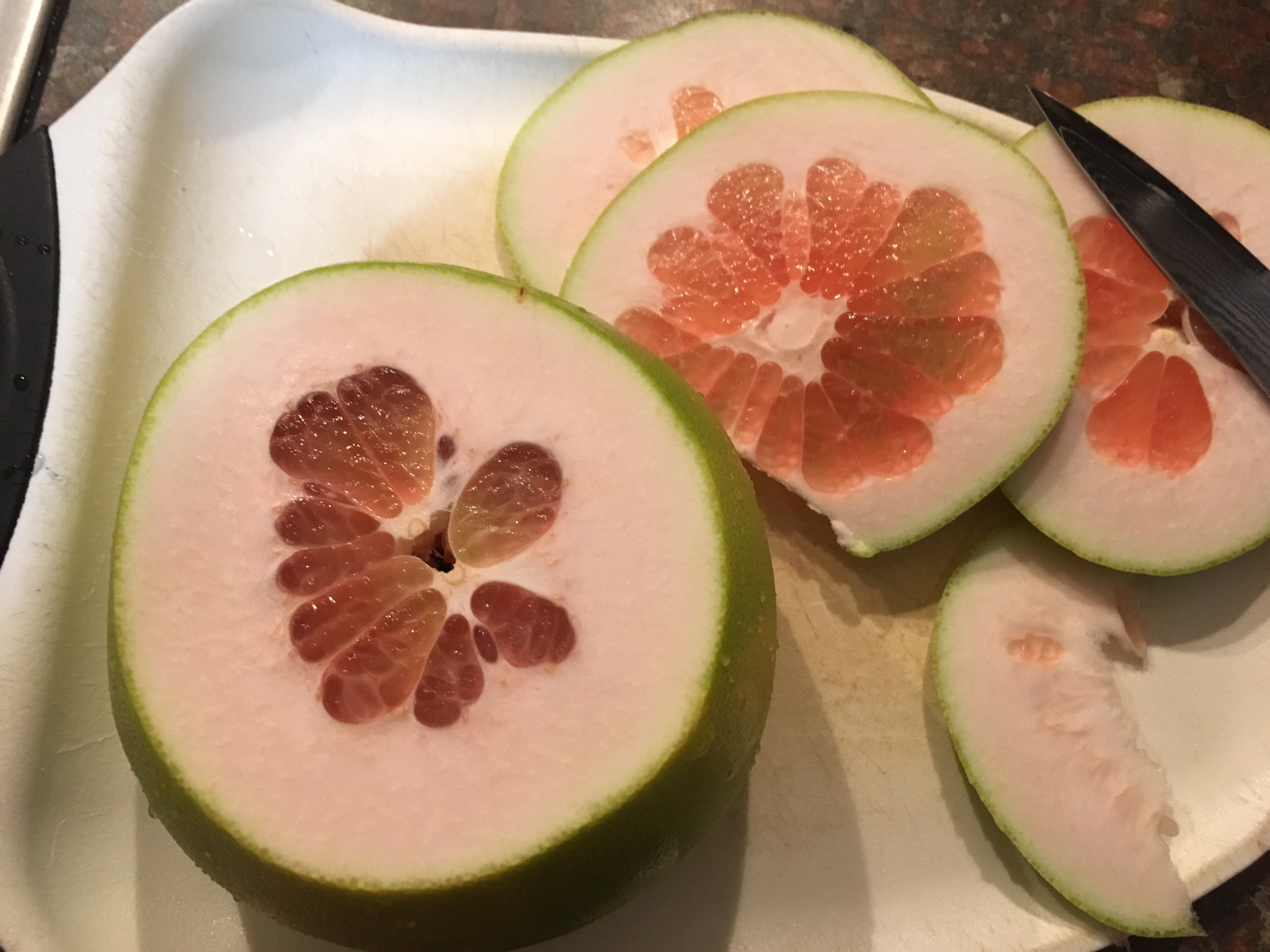 Pomelos taste good, but they're kind of a rip.