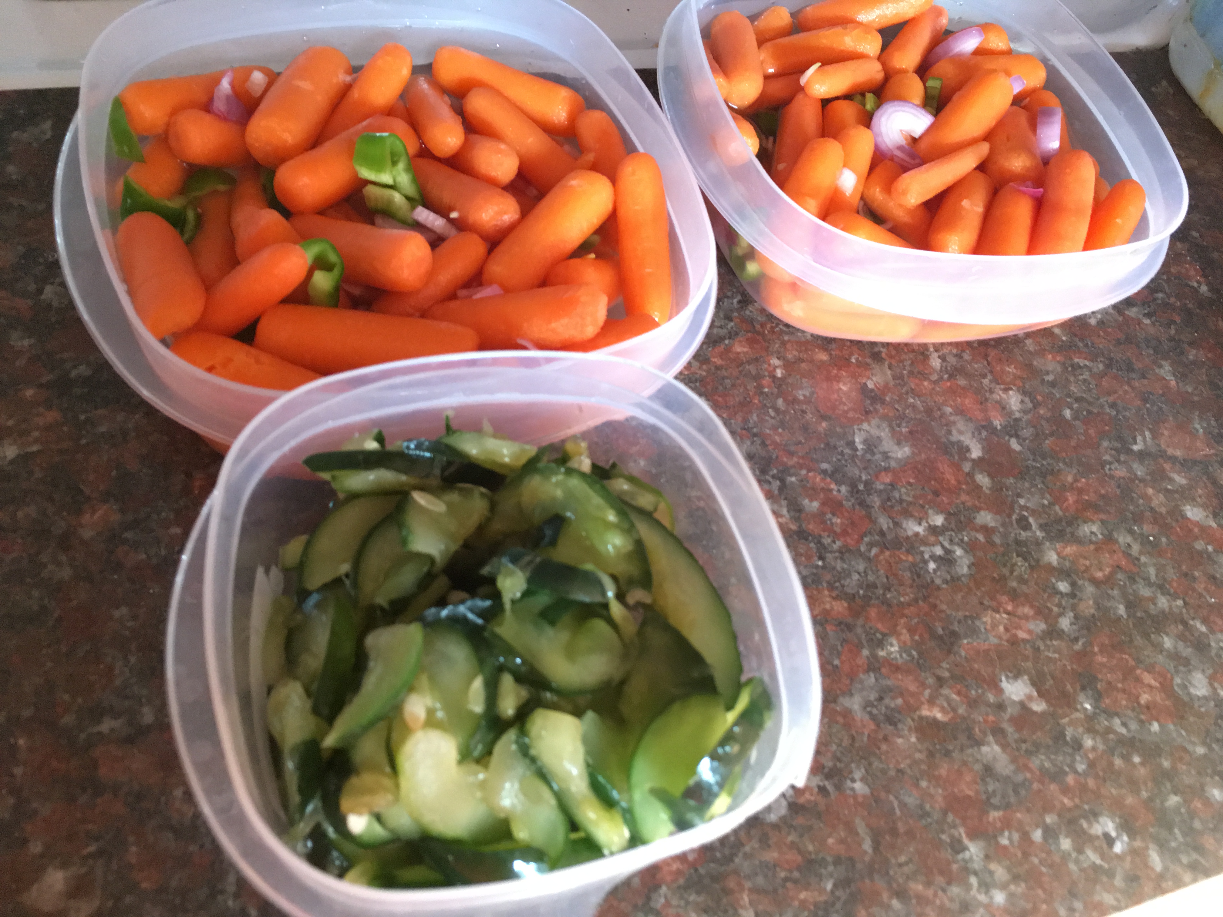 Pickling, both quick and not-so-fast. I think the quick-pickled cucumbers will work out because it's