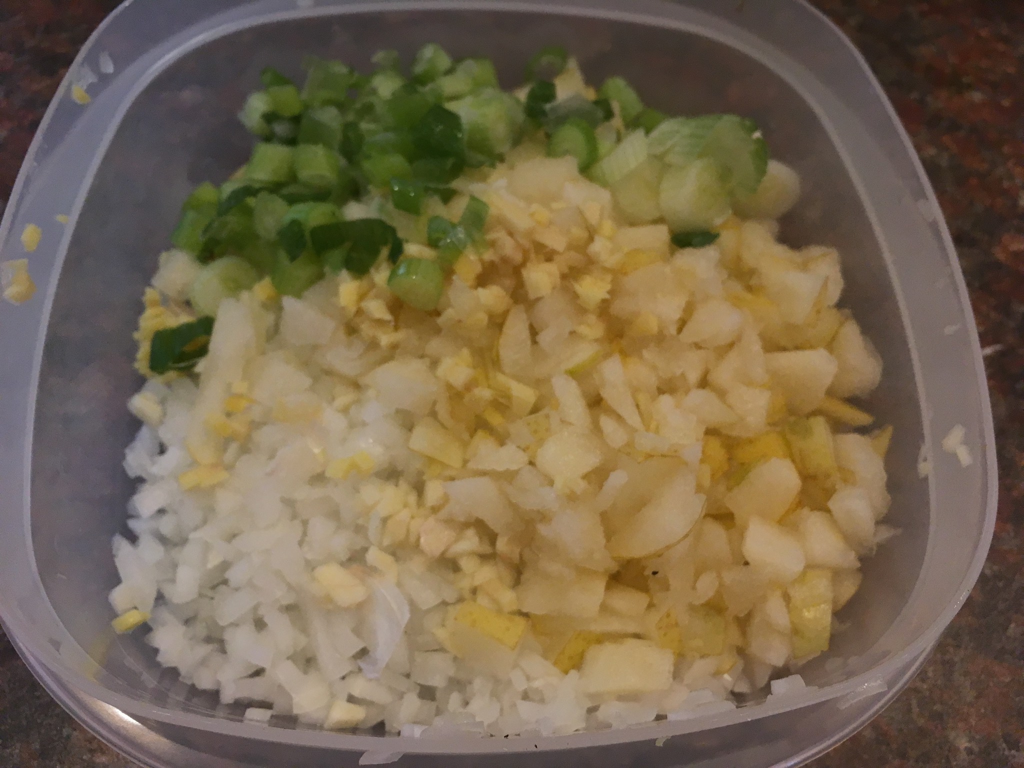 More bulgogi marinade stuff. Half-added crushing the pears, hoping it'll all work out. 