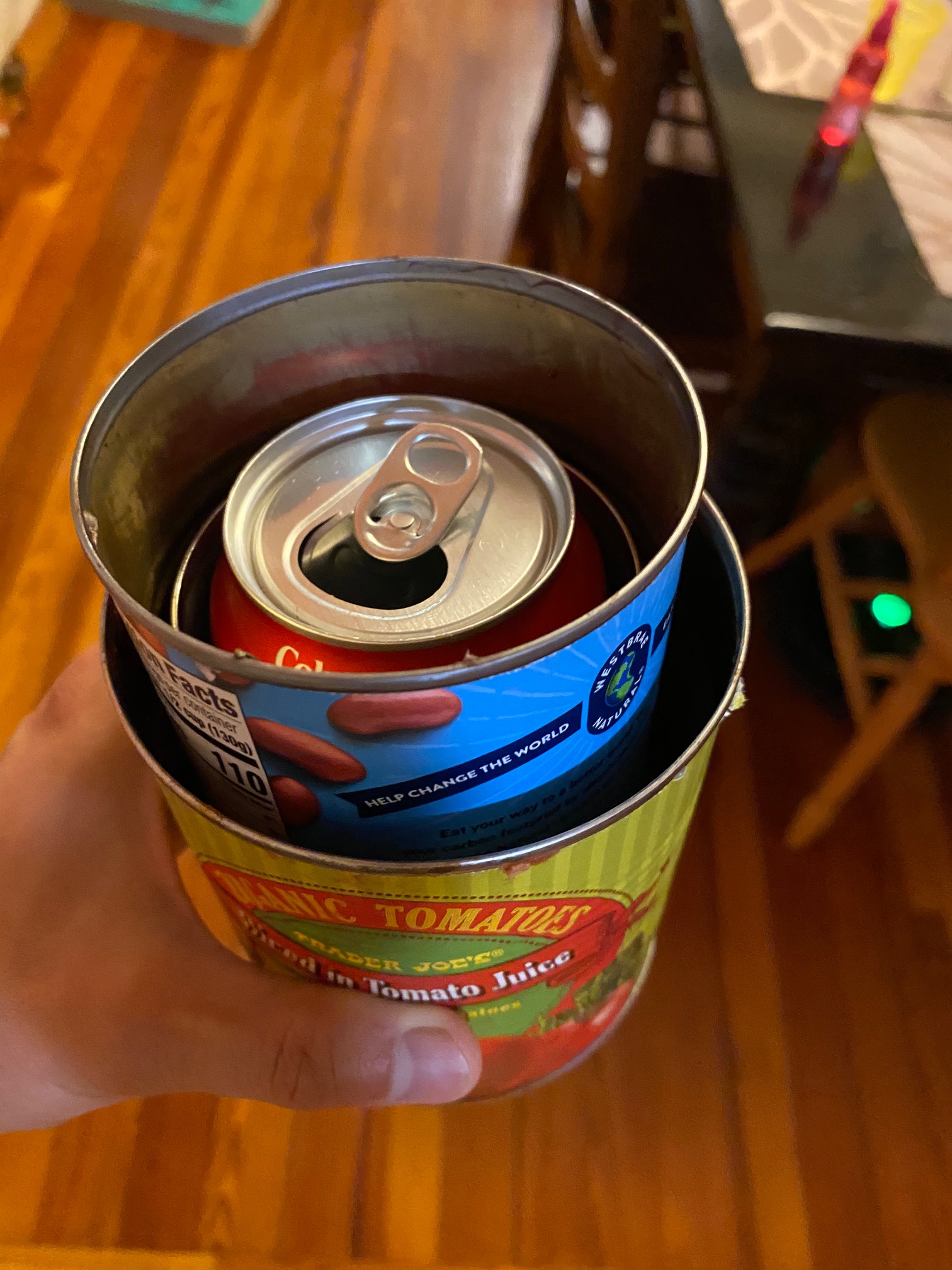 So proud of this efficient nesting. Such recycling can space-saving! I should put this on my resume.