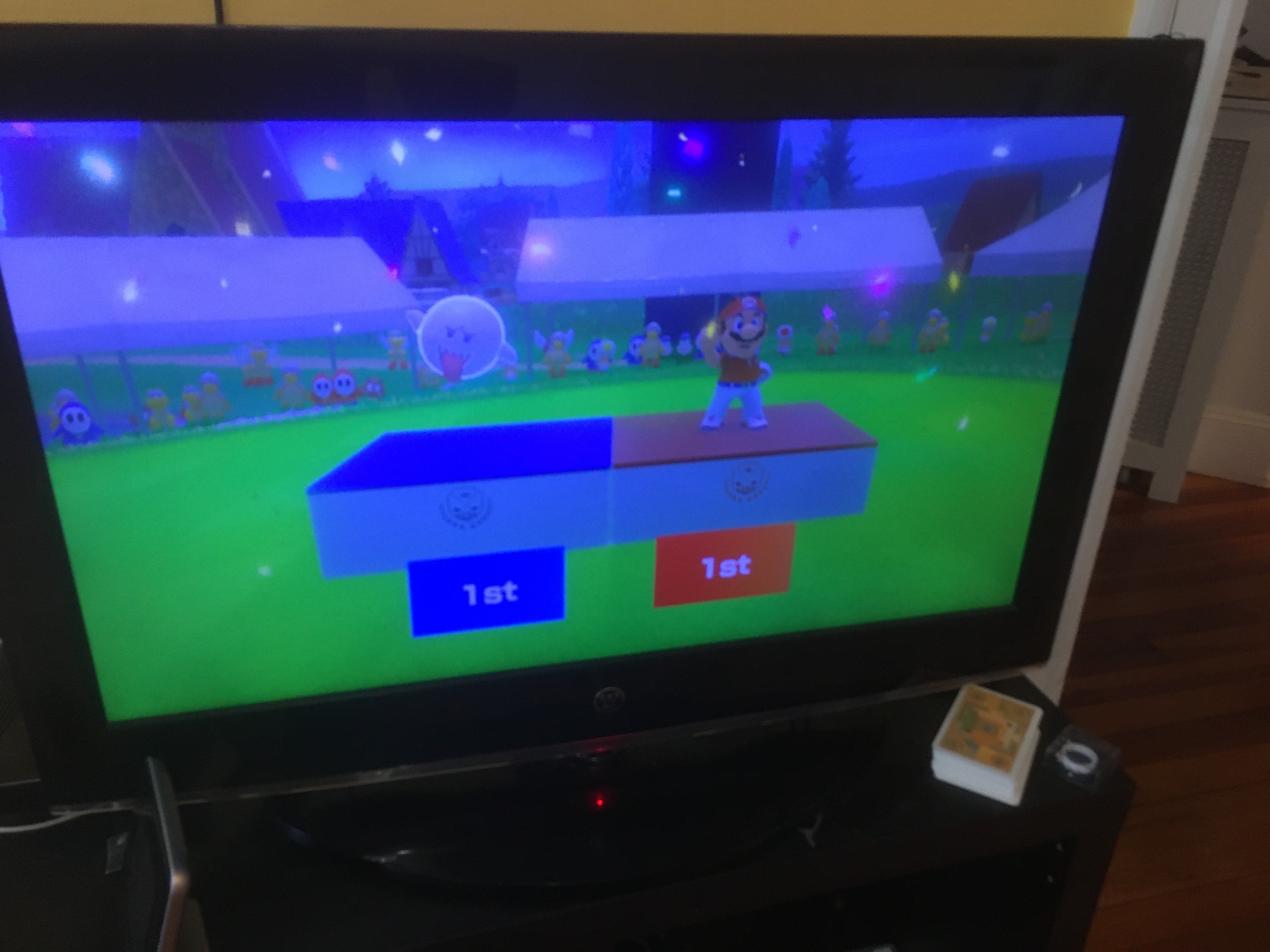 We’ve been playing the Mario Golf for the Switch. The guy likes it, and I thought, hey, I’ll play al