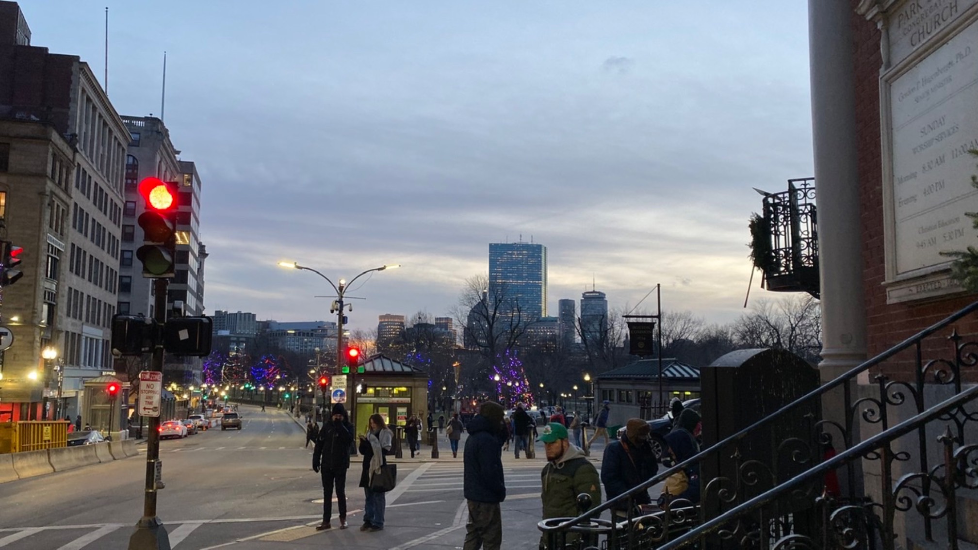 Park St. at dusk