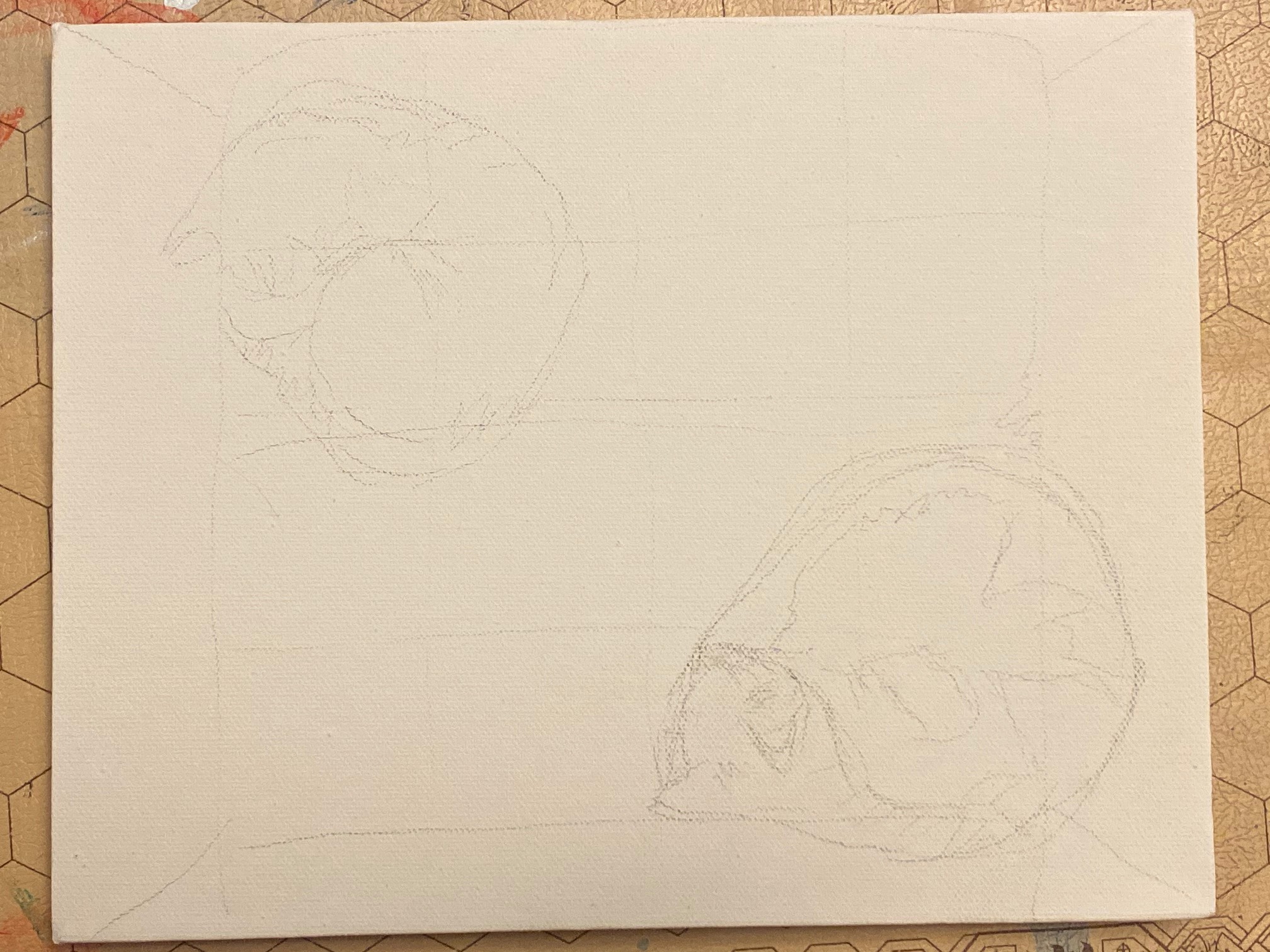 Pre-work for the next painting.
