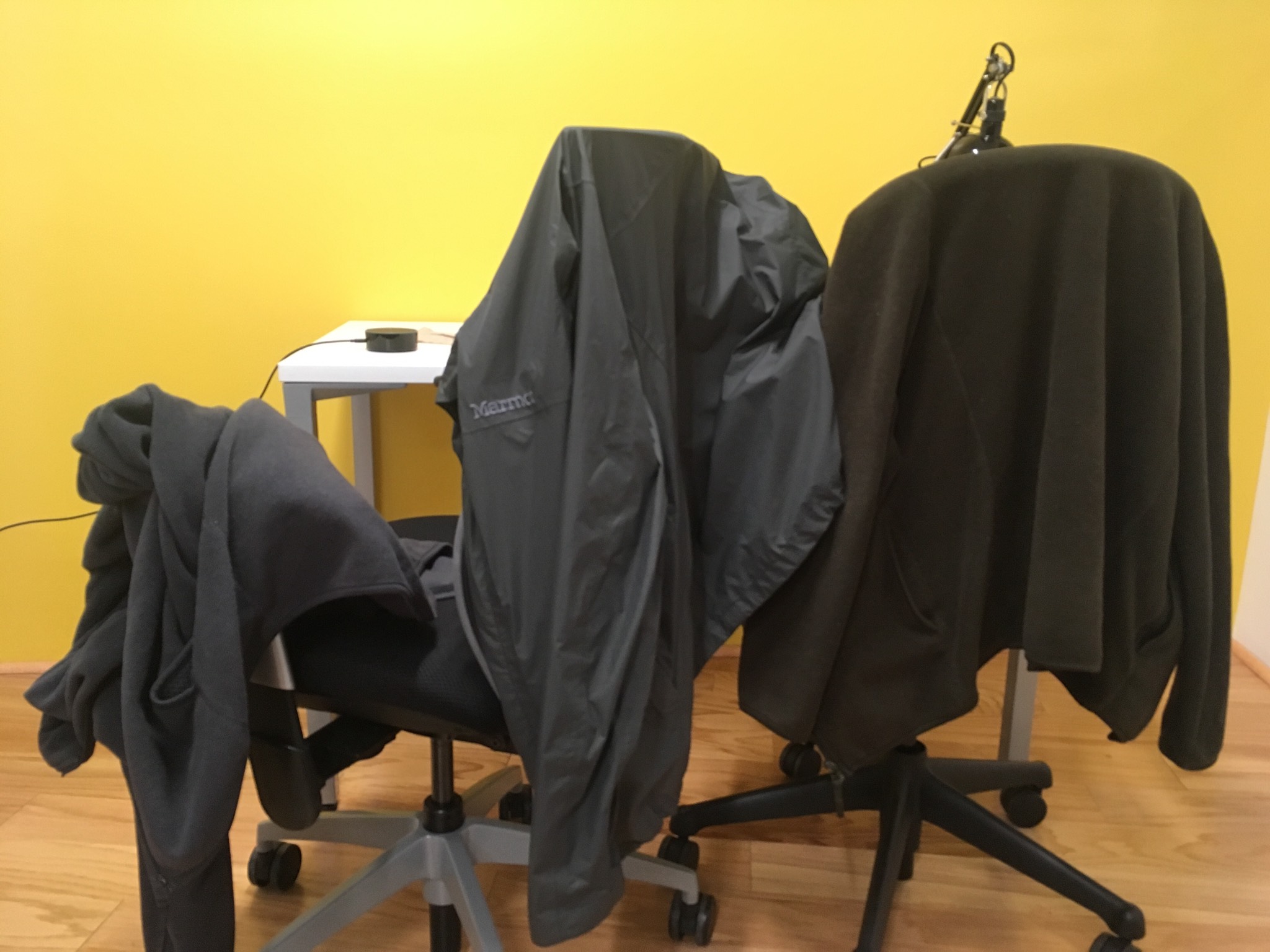 I have three different jackets in my office right now. Truly, it is fall.