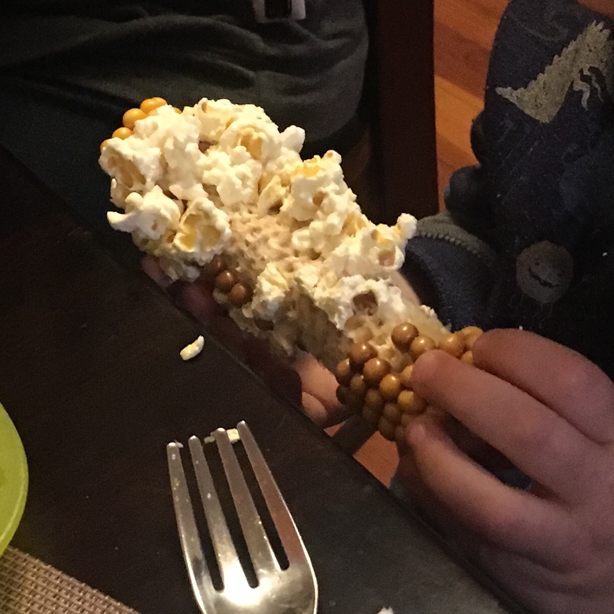 Popcorn on a cob is less convenient than the regular kind, but it was nice to finally see that link 