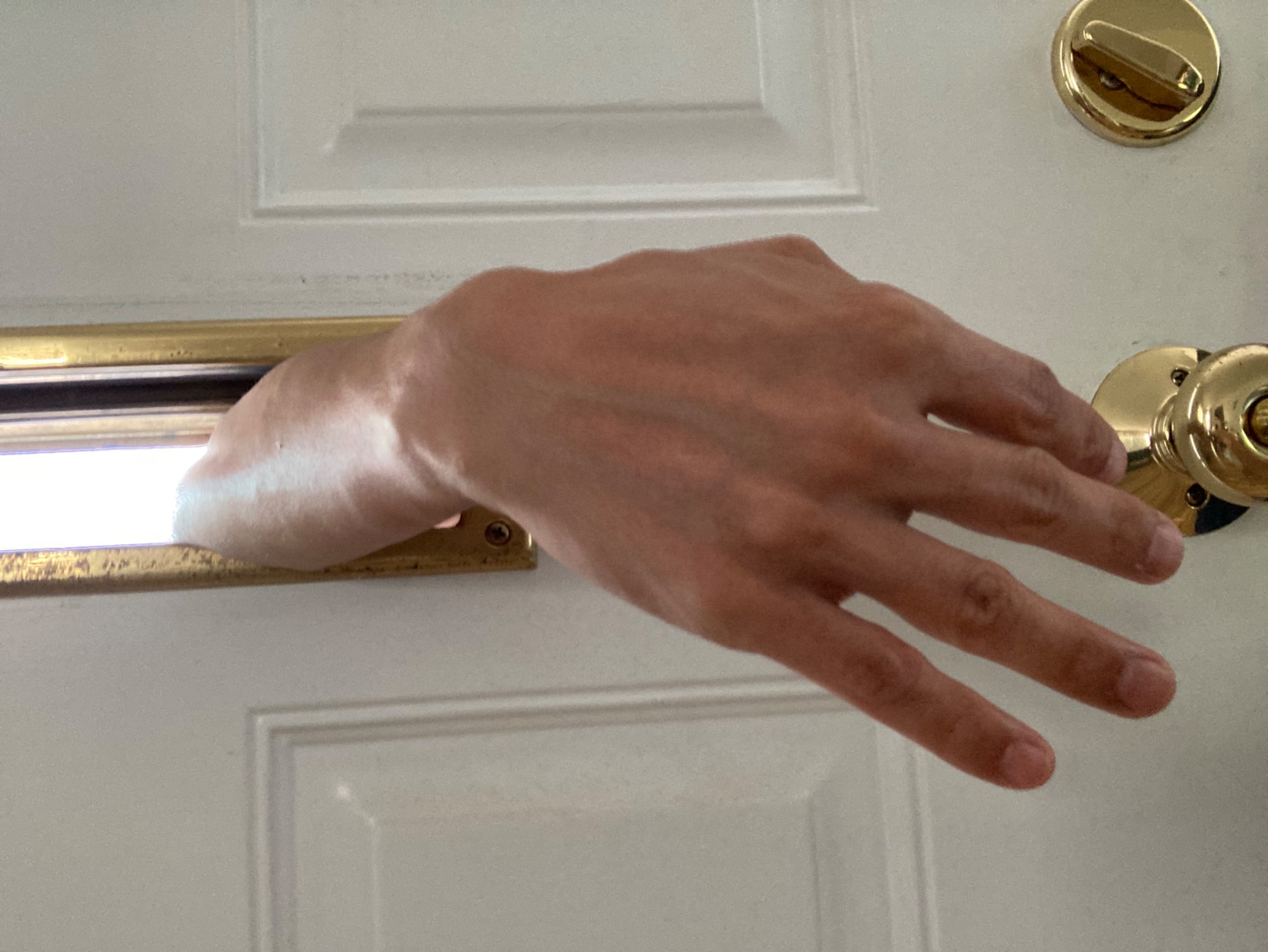Tried a mail slot pen test. I think you’d have to have a really long, thin arm to unlock the doorkno