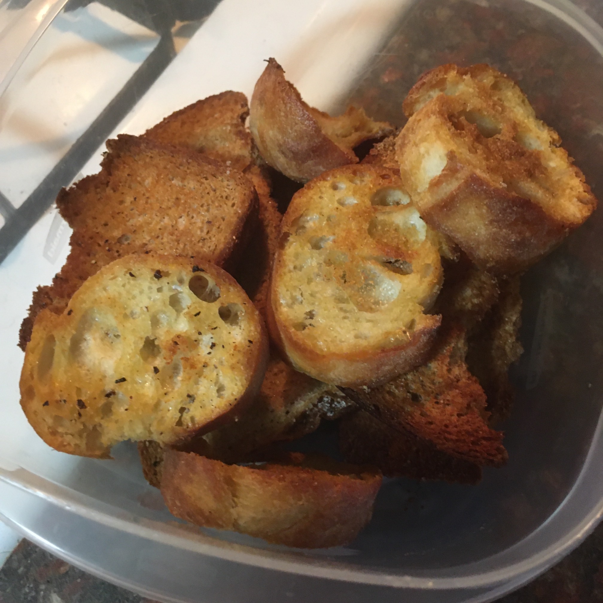 I made crostini. It’s kind of just Advanced Toast. And only slightly advanced.