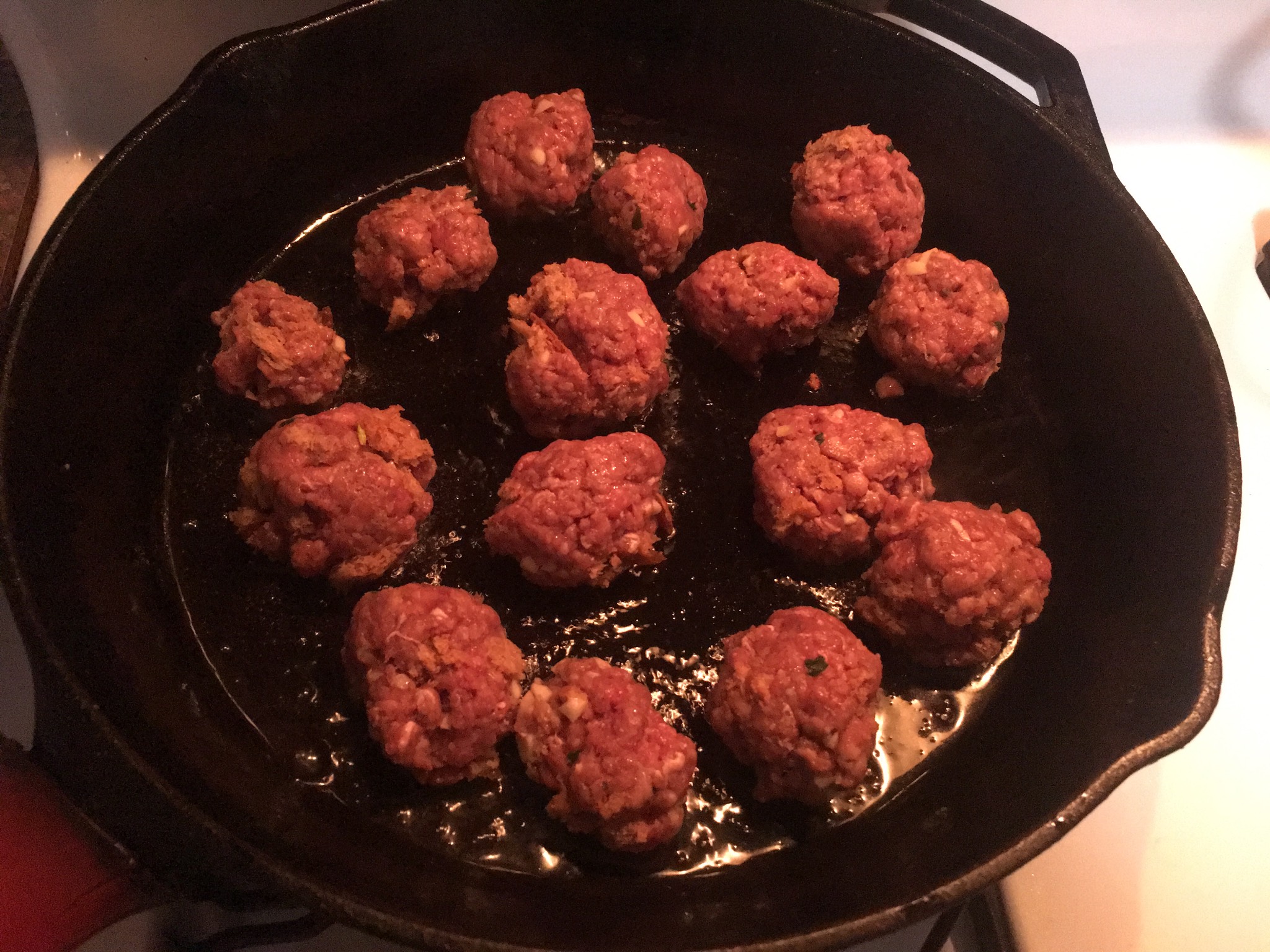 Out of eggs; attempting meatballs with corn starch and water.