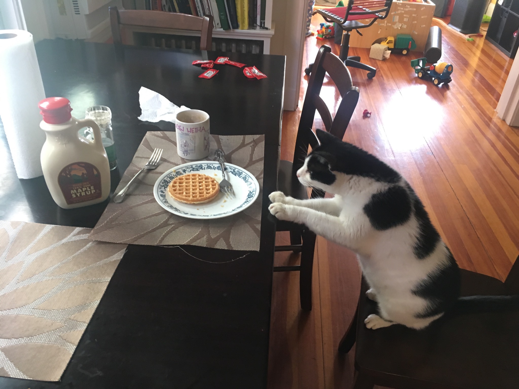 This is what happens when I leave breakfast.