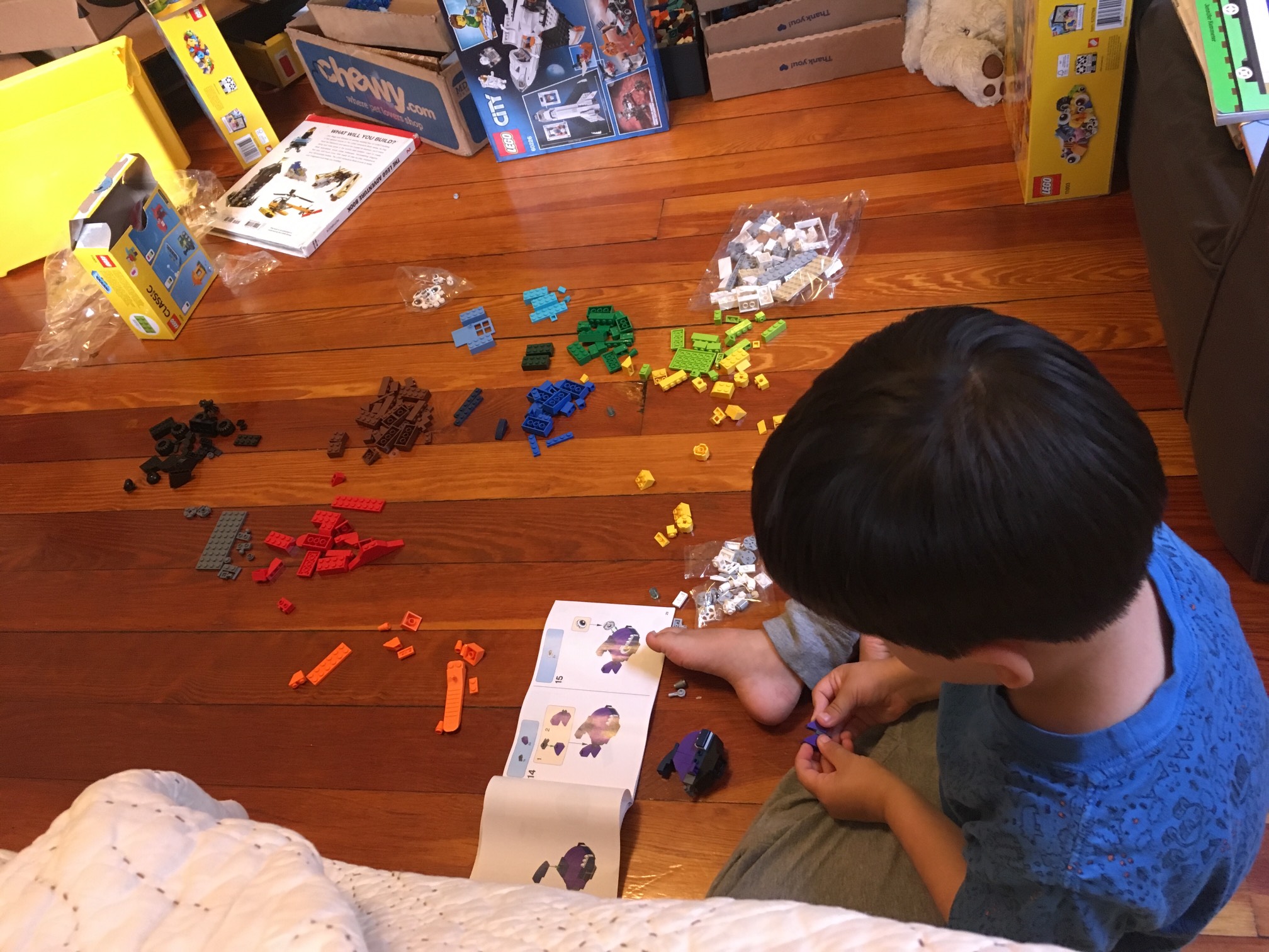 There's a lot of instructions to go through. Parenting is gonna be fairly chill for a few days, I th
