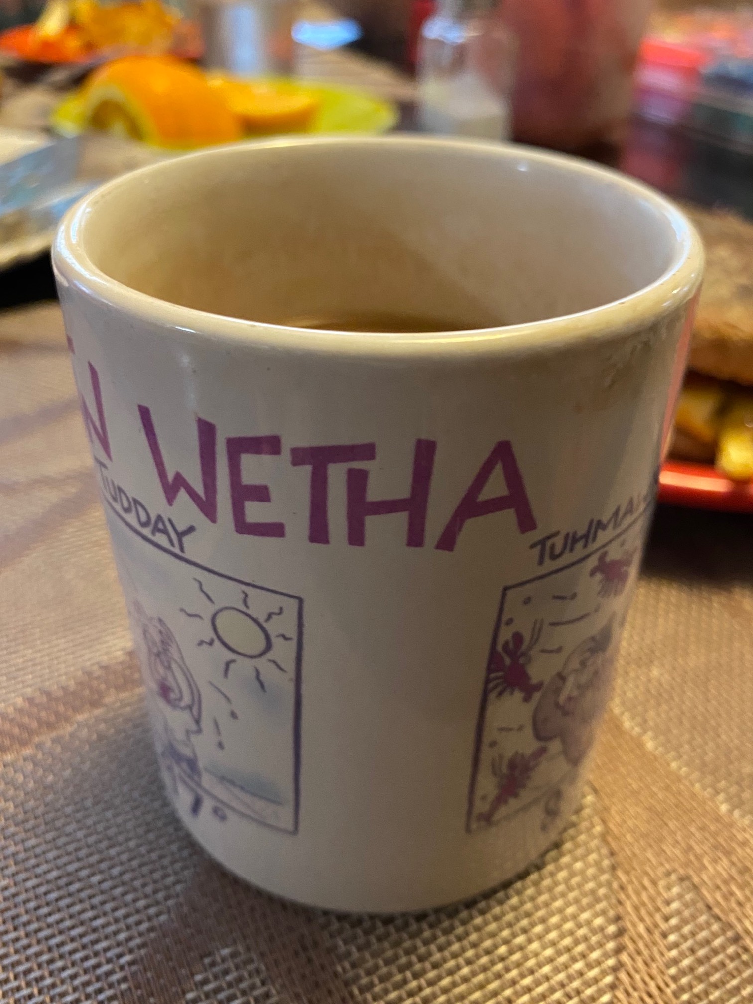We’re having some amazing 70°F weather today. And thus, I’m having hot coffee for the first time in 