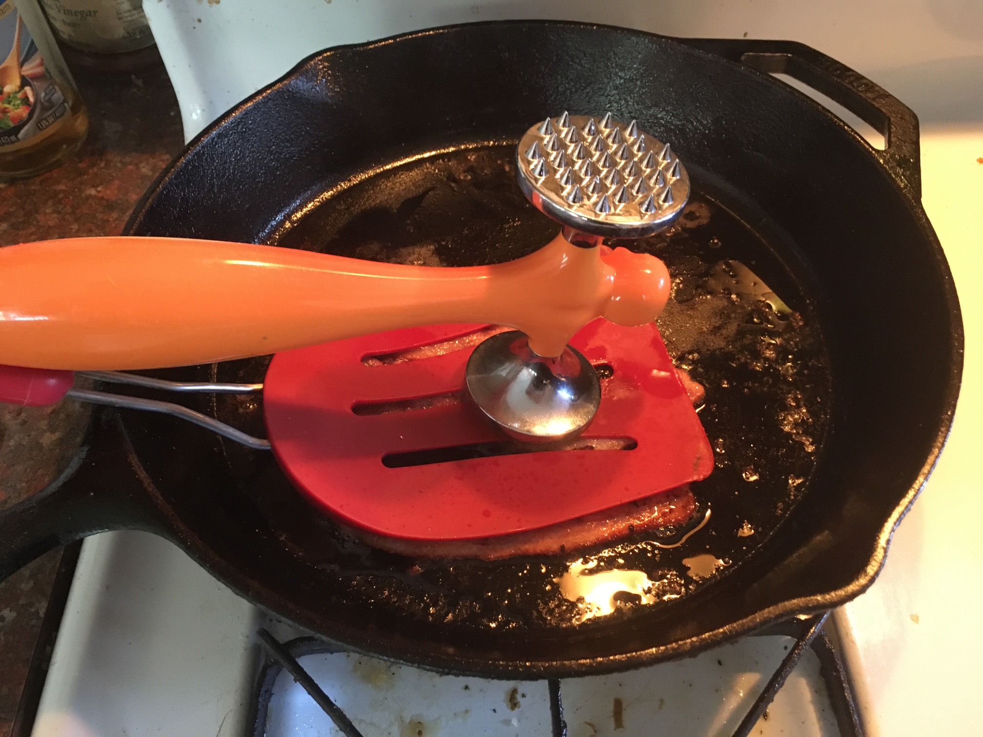 My ridiculous bacon flattener.