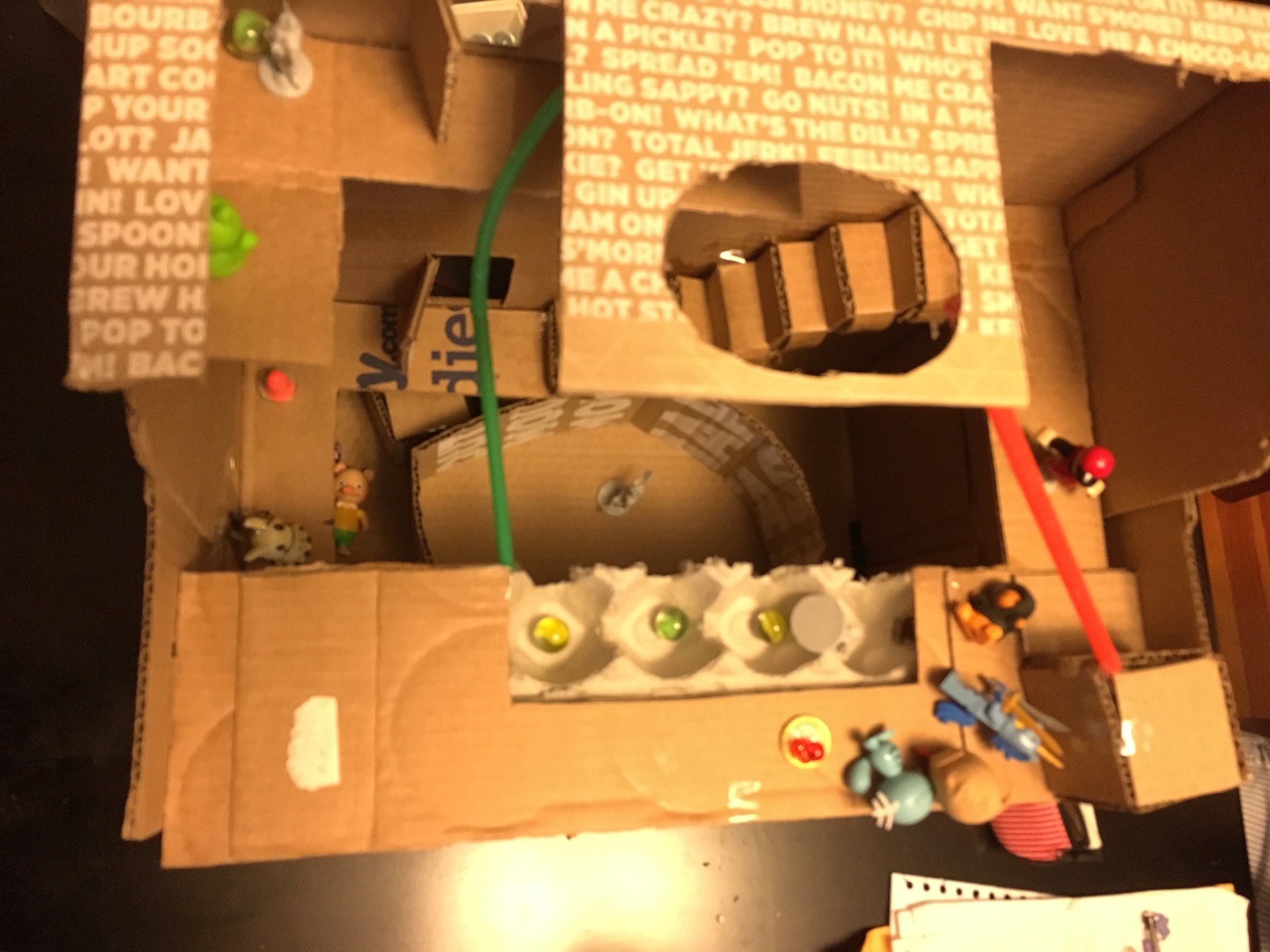 Oh, yeah, so I've been building a cardboard model of one of the rooms in my D&D game. It came into p