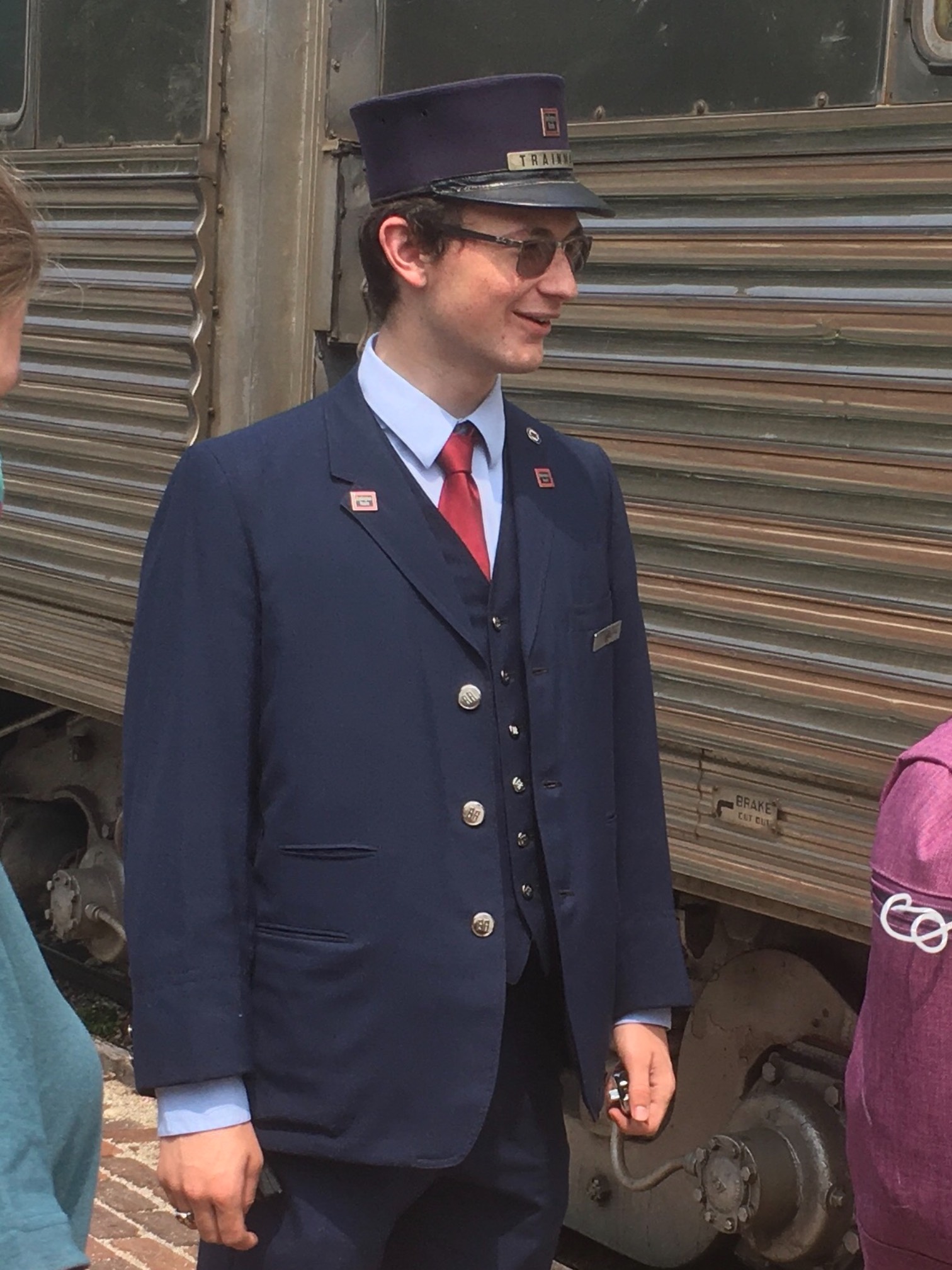 I didn’t get the shot, but this guy’s hat says “TRAINMAN”.