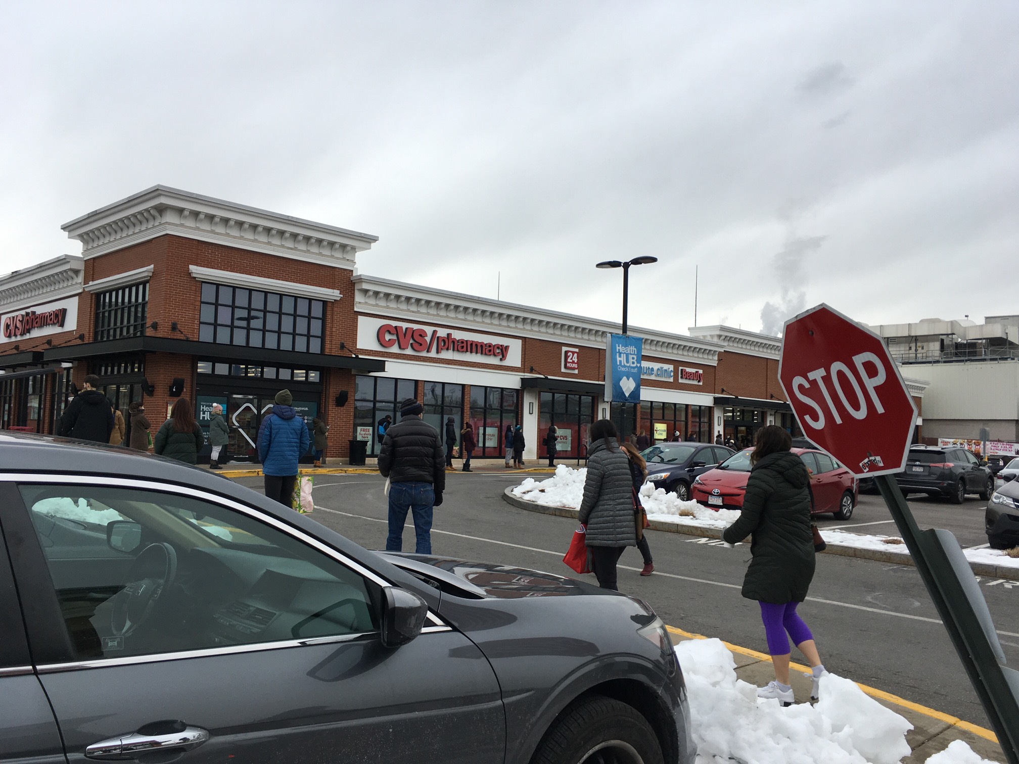 This is why we normally shop on a weekday. I don’t want to have to park after the big snow today, th