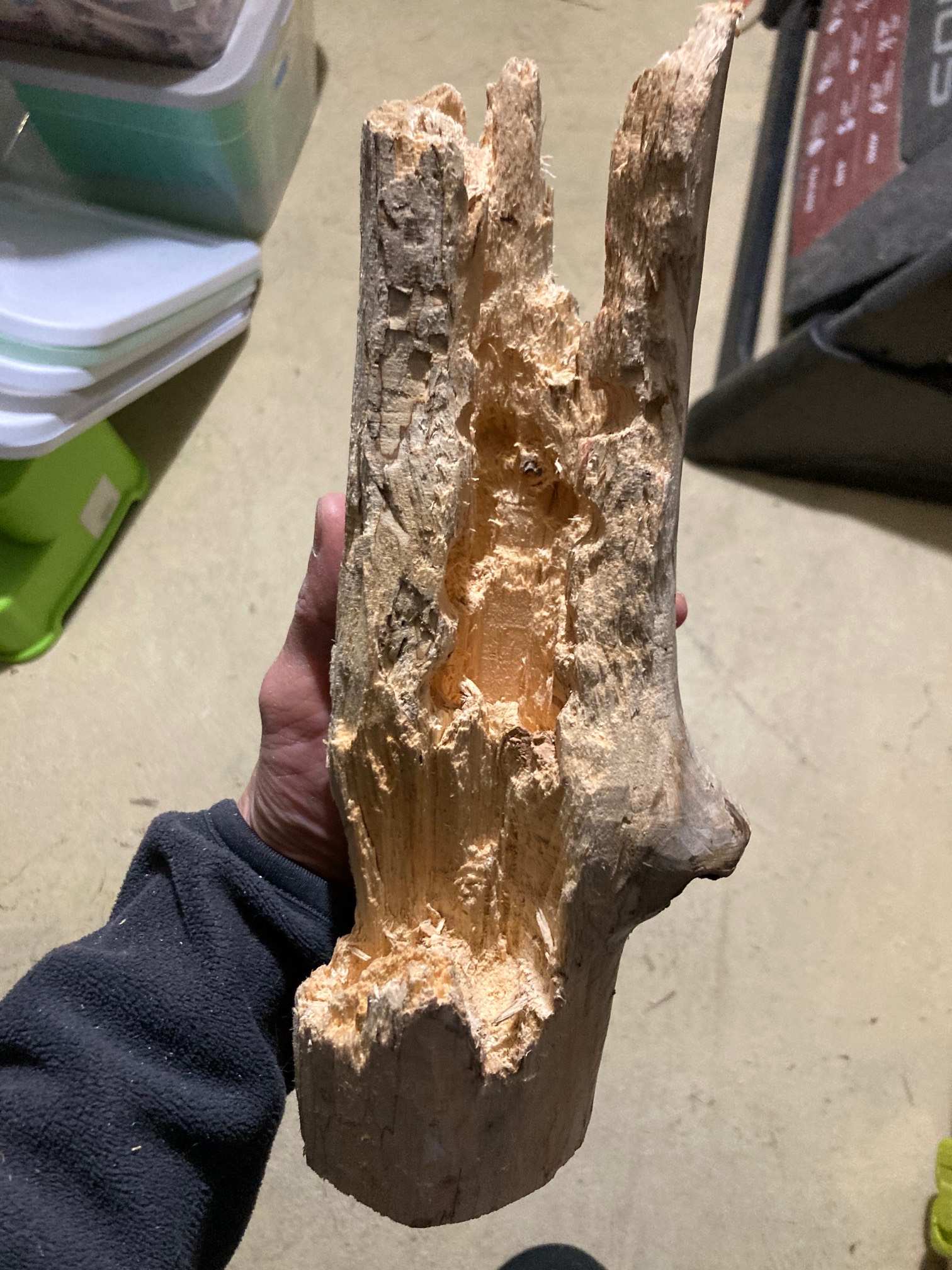 More hollowing out, this time without injury.