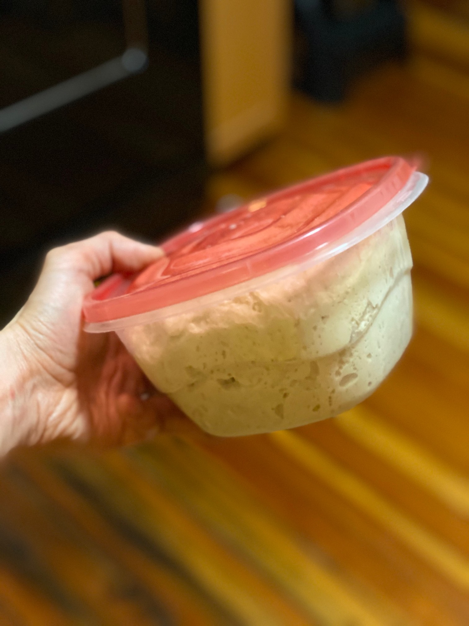 A proud and mighty dough! Now freezing for the future. I feel secure knowing it’s there.
