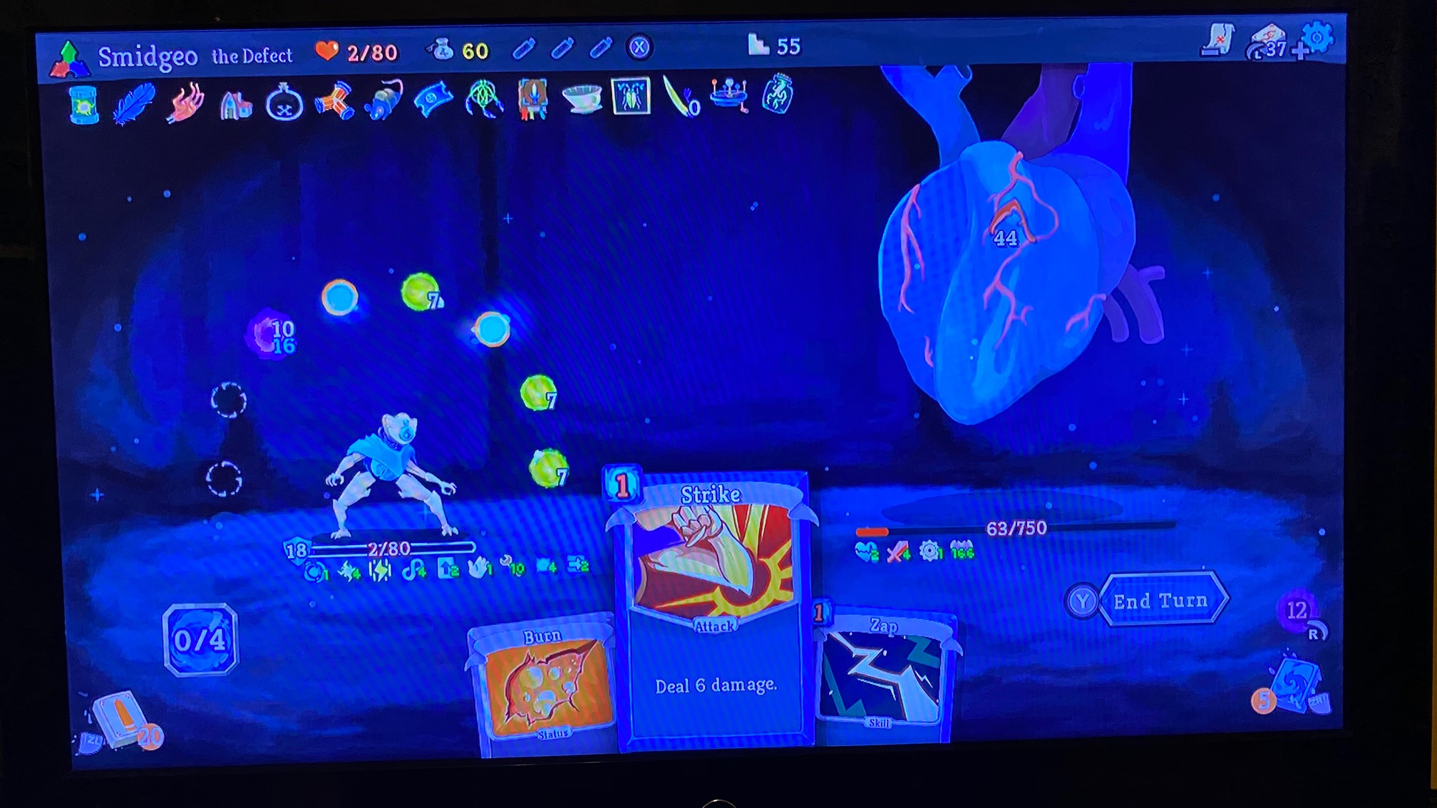 This is the most hp I’ve ever taken off the heart at the end of Slay the Spire. I had the plasma cor