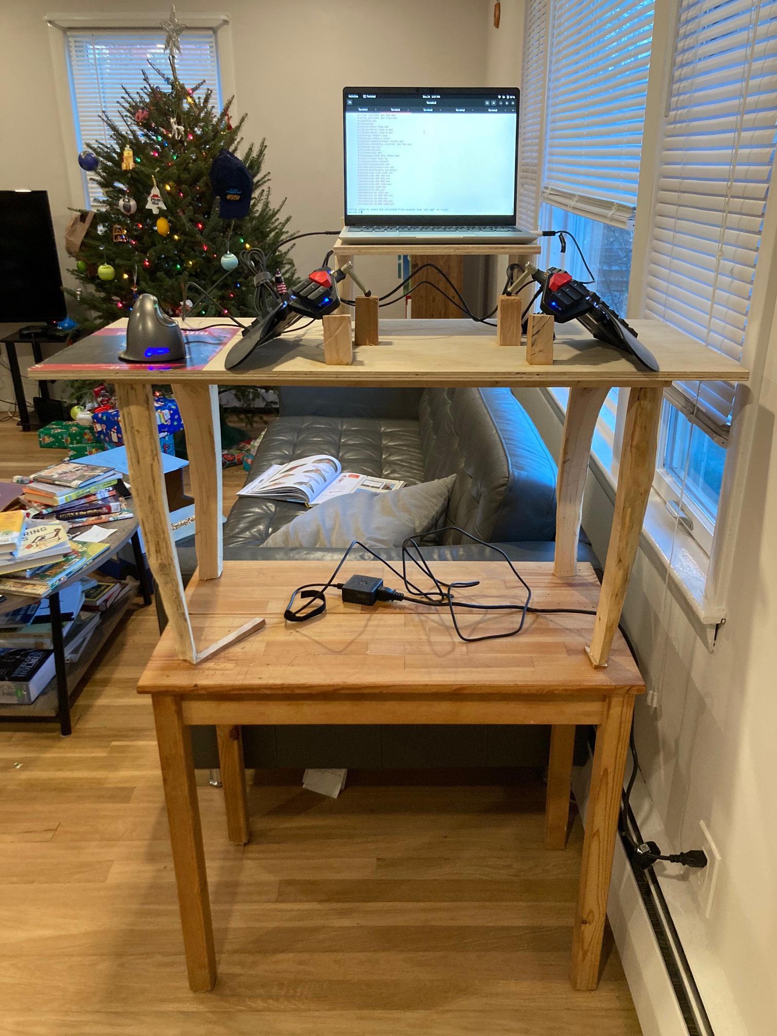 I think I may now have a standing desk that Wily can’t flip.