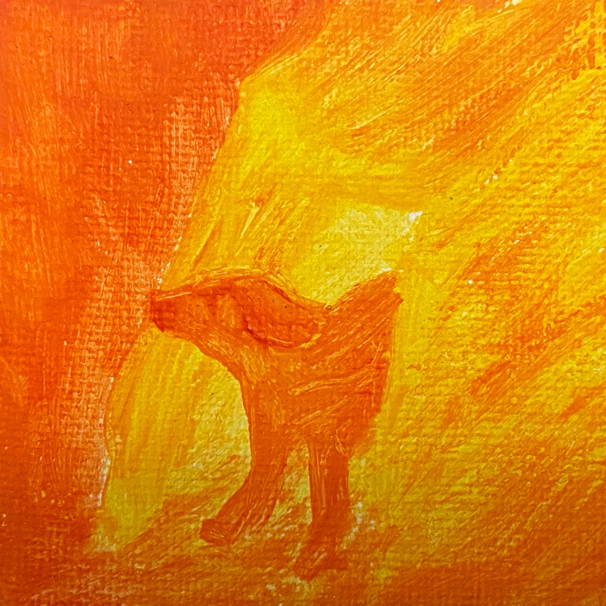 Painted this dog last night.