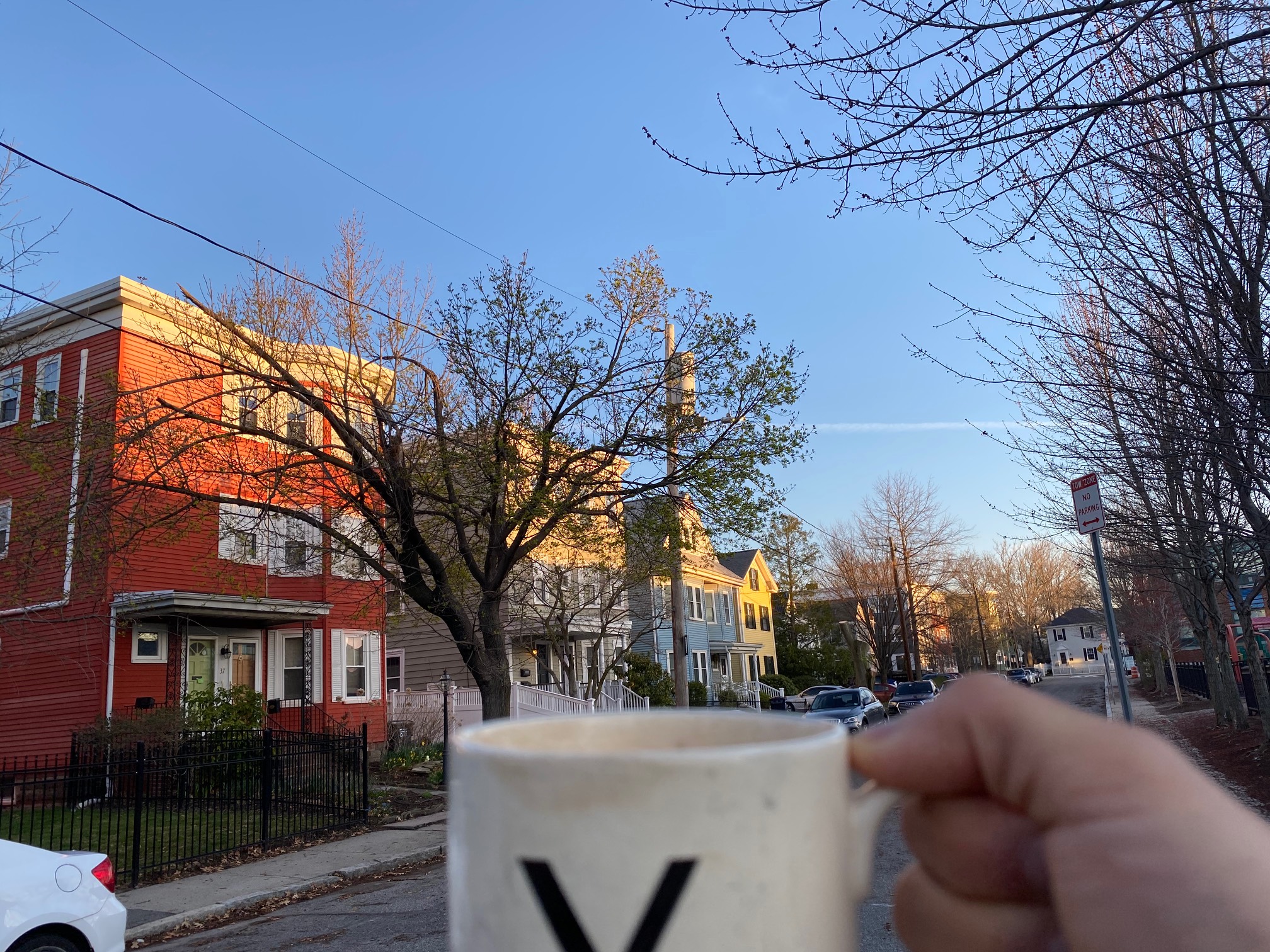 I walked outside with a mug of coffee, which I’ve somehow never done. It always sounded appealing.
