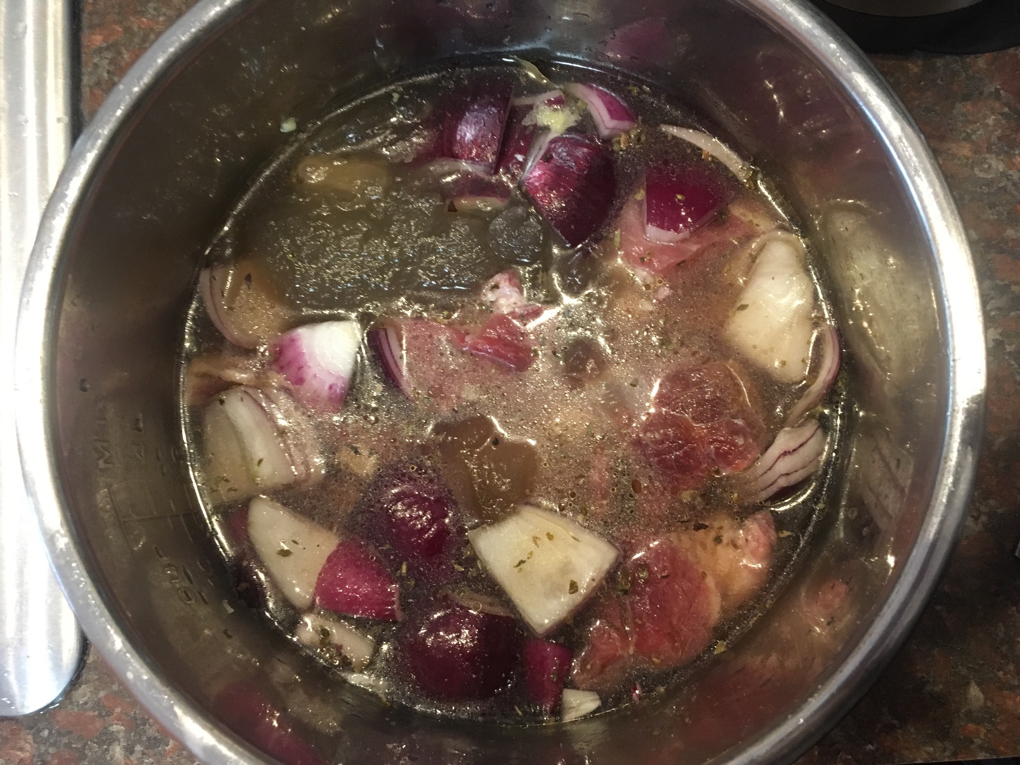Carnitas ready to go, with help from the guy