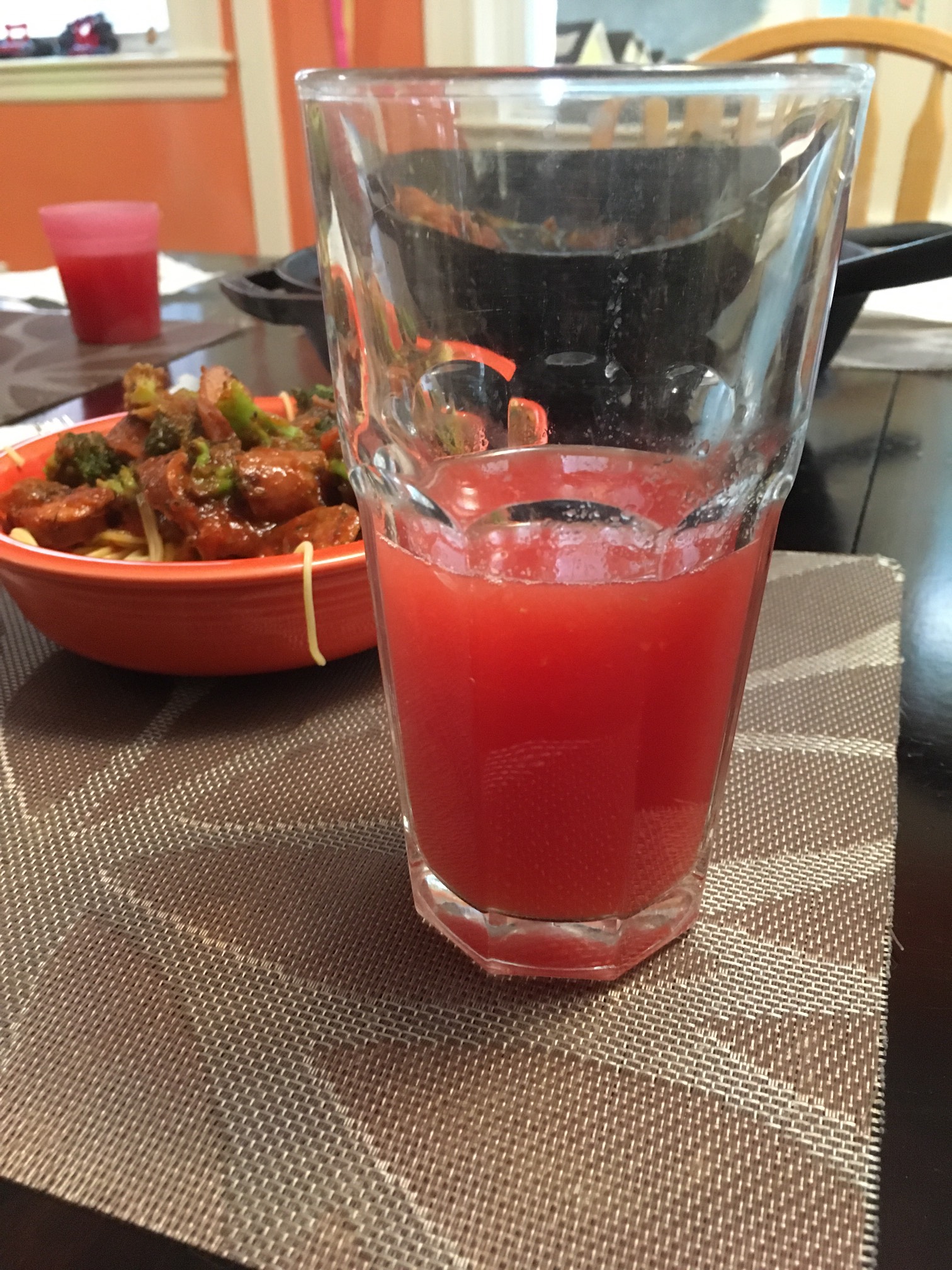 We made melonade. It’s good. Next time, I’m using bottled lemon juice, though.