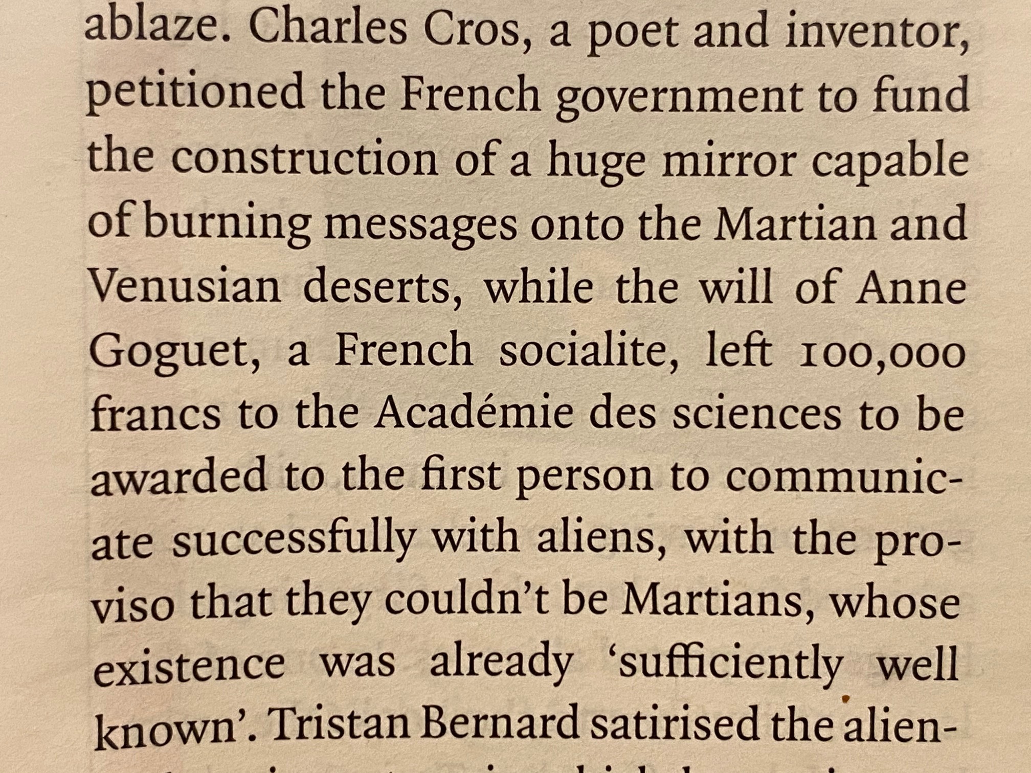 Martians: too basicCharles Cros, a poet and inventor, petitioned the French governme