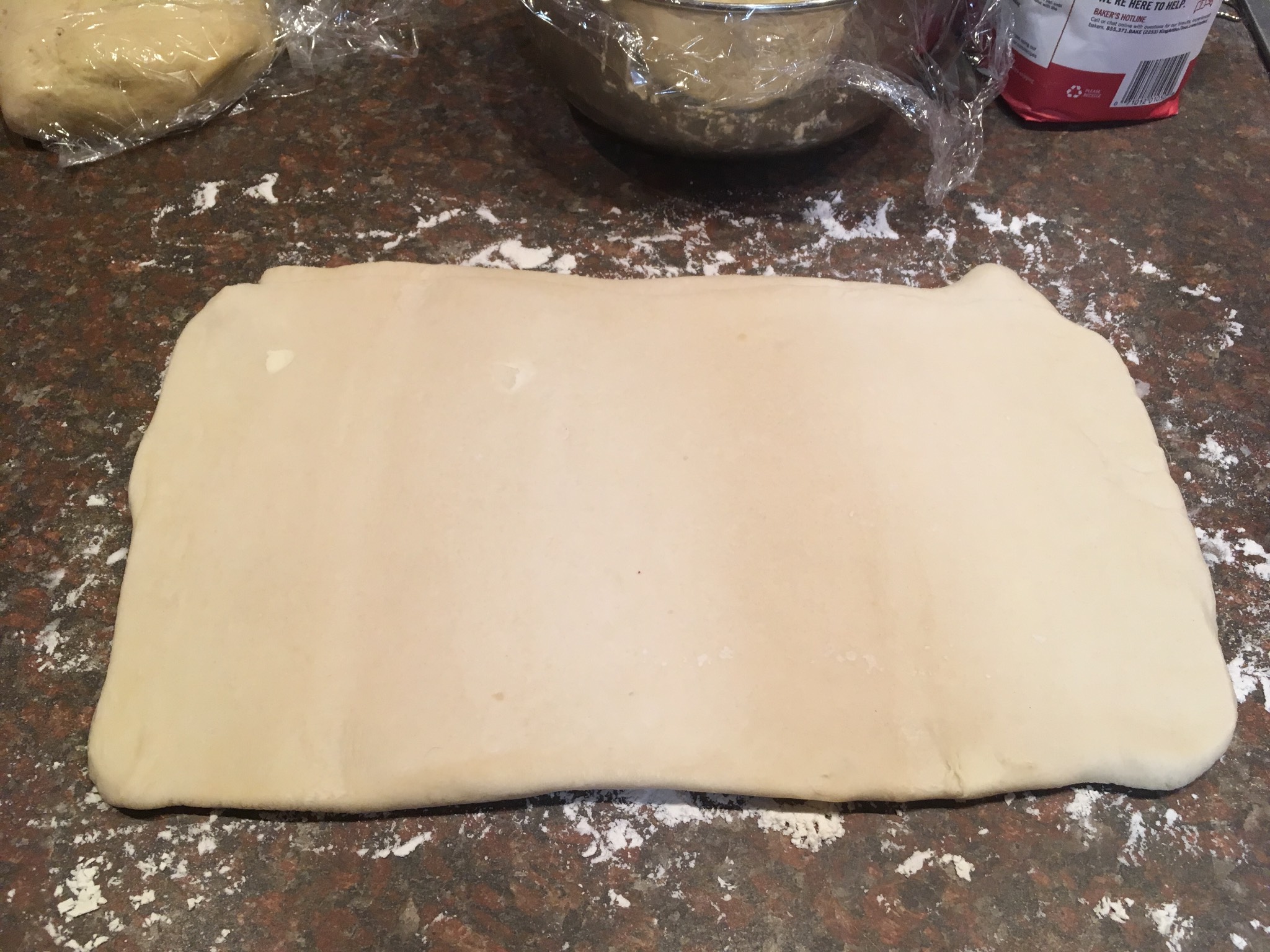 The puff pastry's final unbaked form