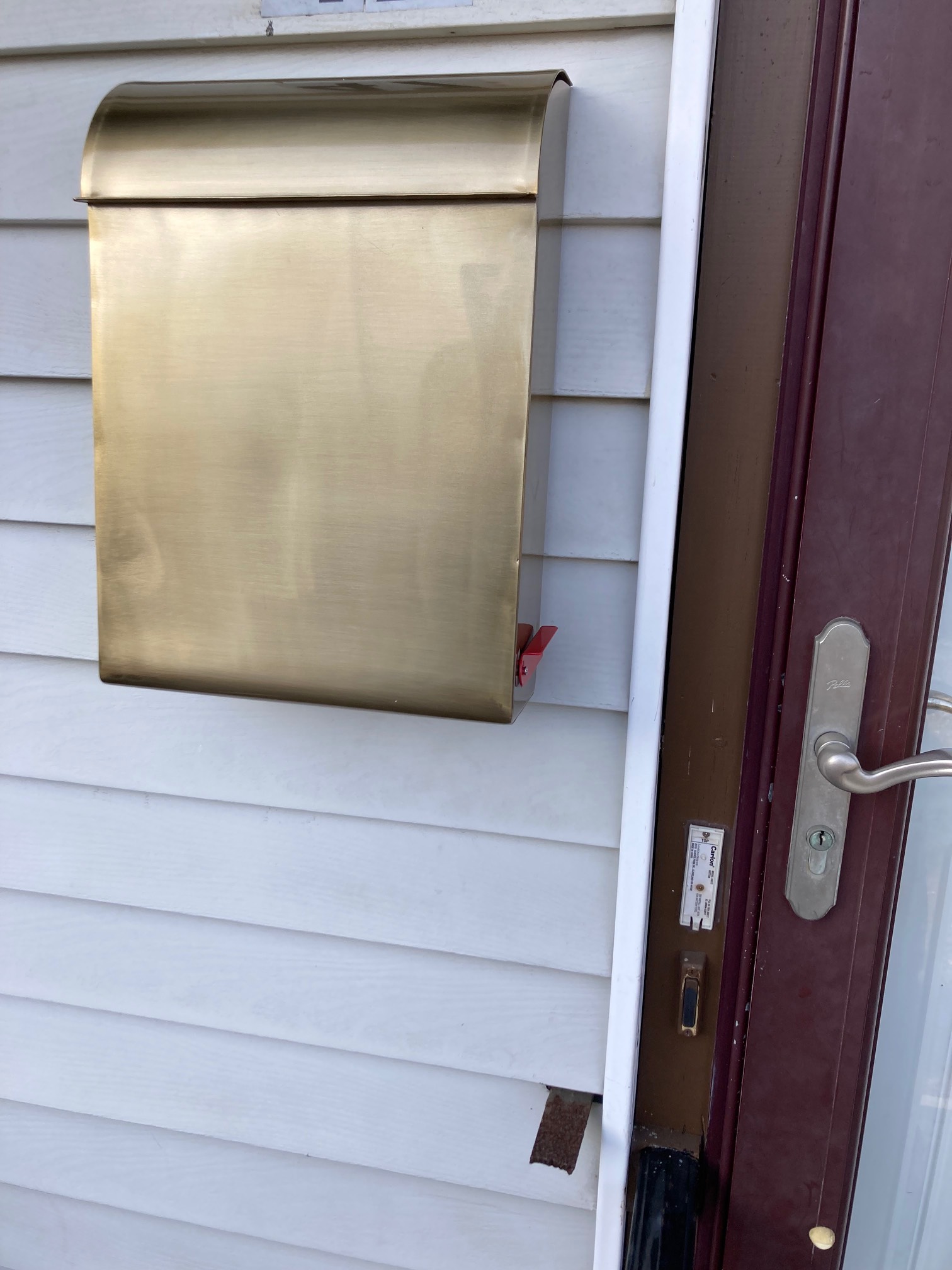 Mailbox on wall