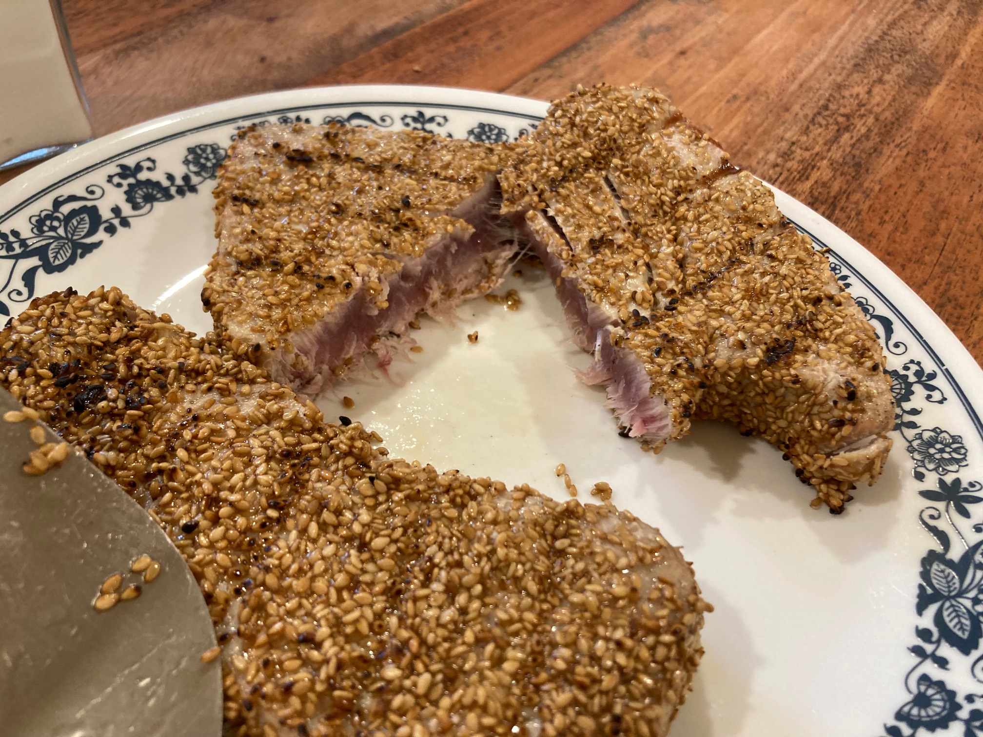 Tuna on plate