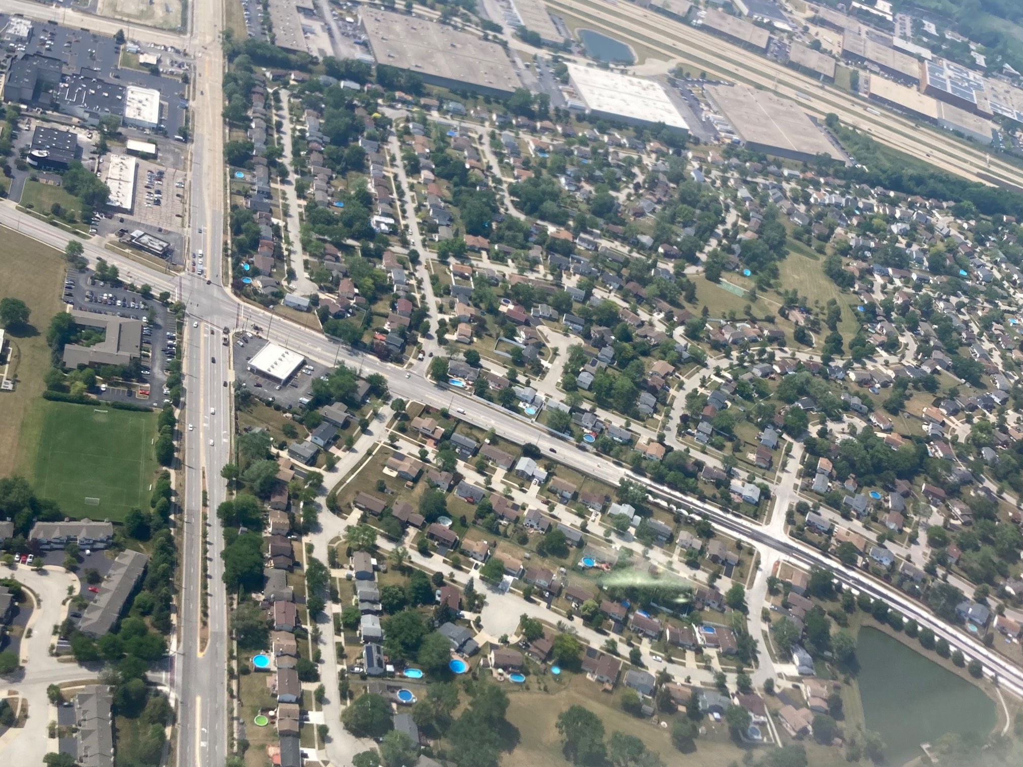 Lots of pools near the airport.