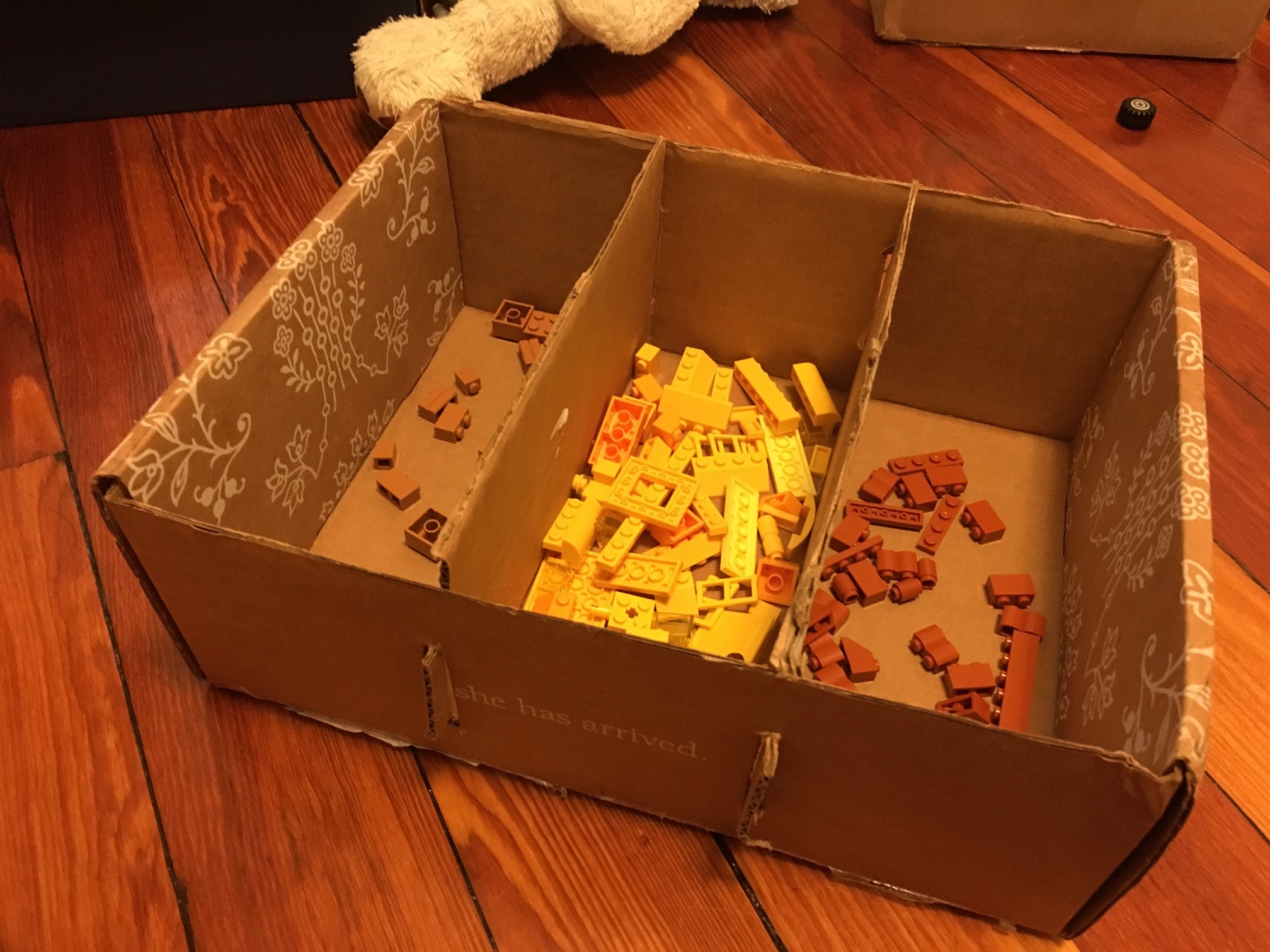 Making your own cardboard box separators is really satisfying!