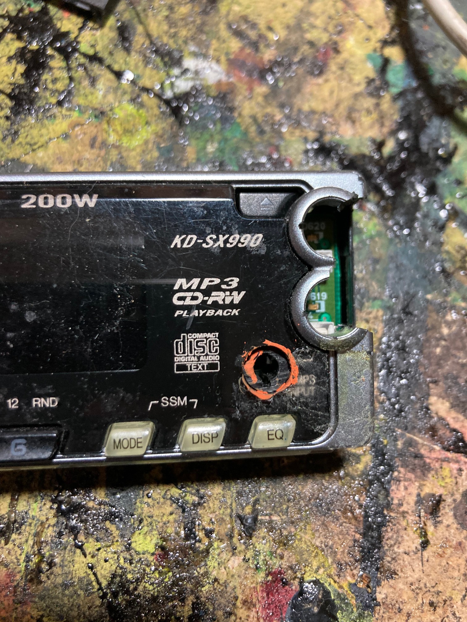 Car stereo face