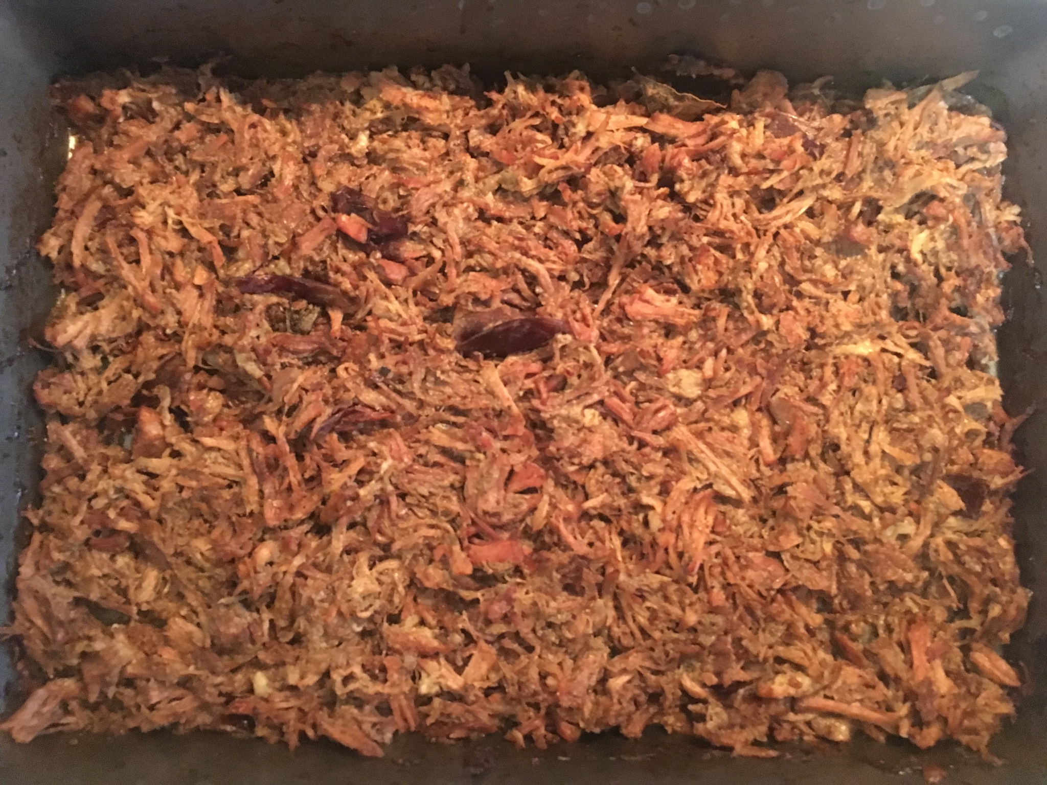 Oh, yeah, the carnitas got crisped up a while ago.