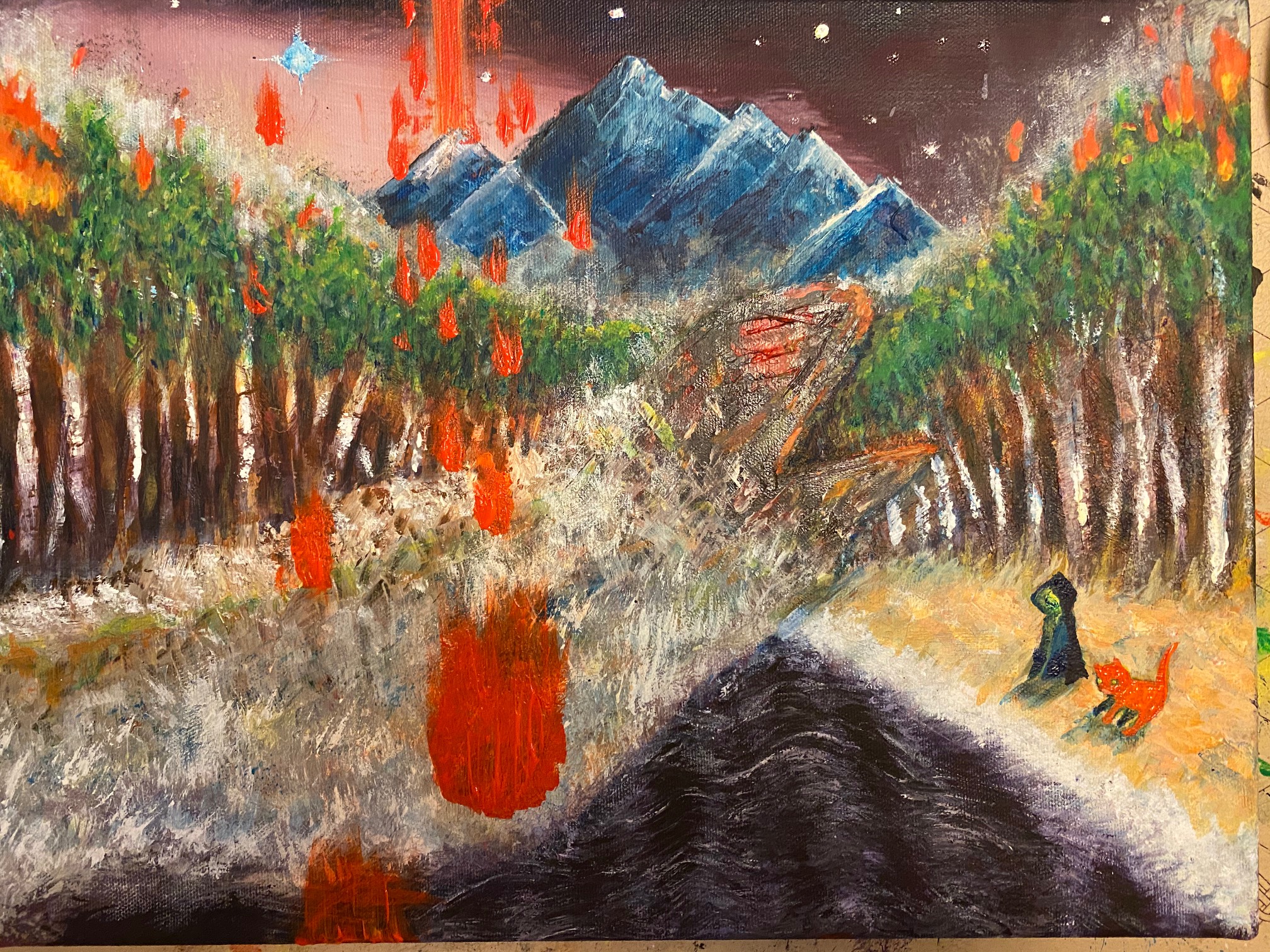 Here’s another Ecce Homo point; these falling ember things cannot be undone without redoing most of 