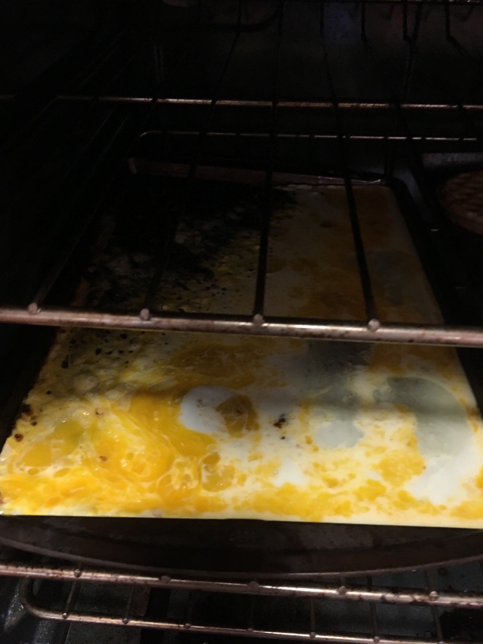Baked some eggs in the oven. Worked out pretty well!