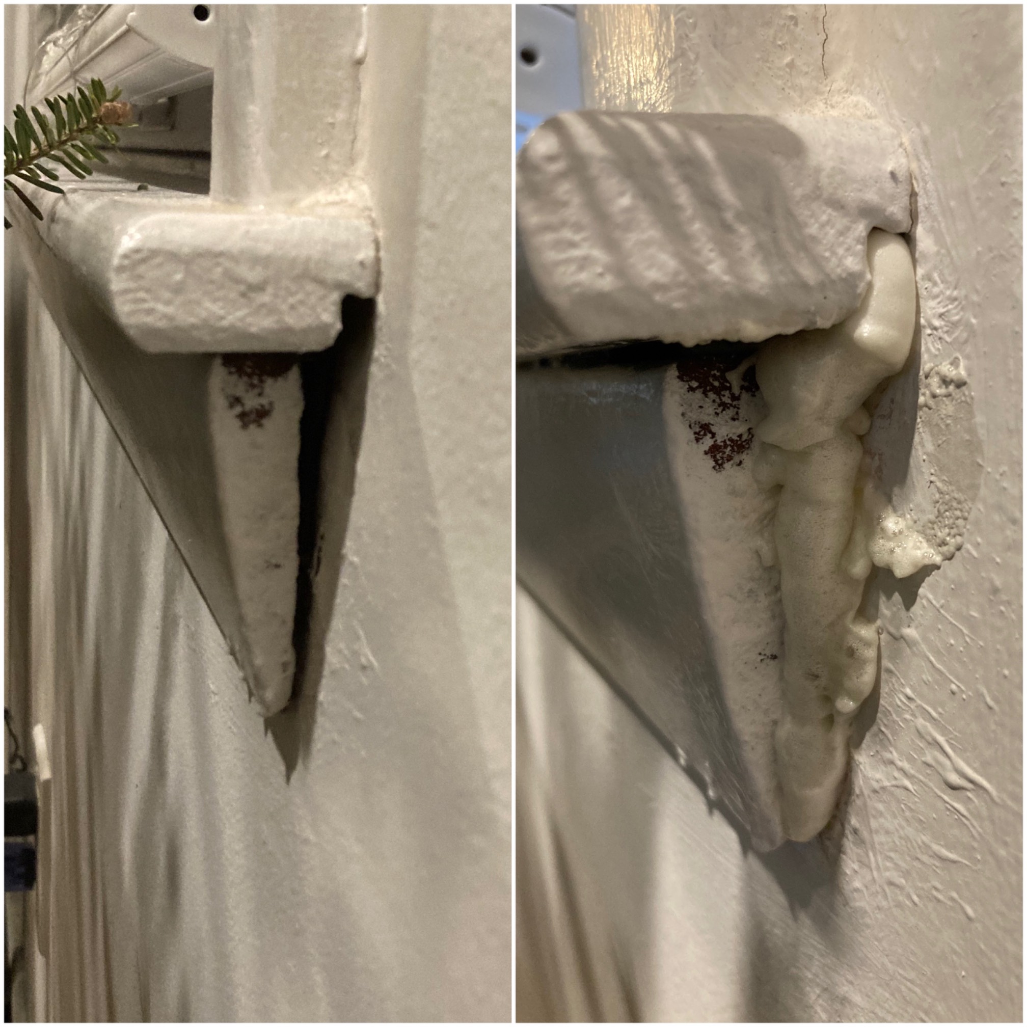 Spray foam insulation is pretty cool. It feels like a Batman utility belt item.I filled in t