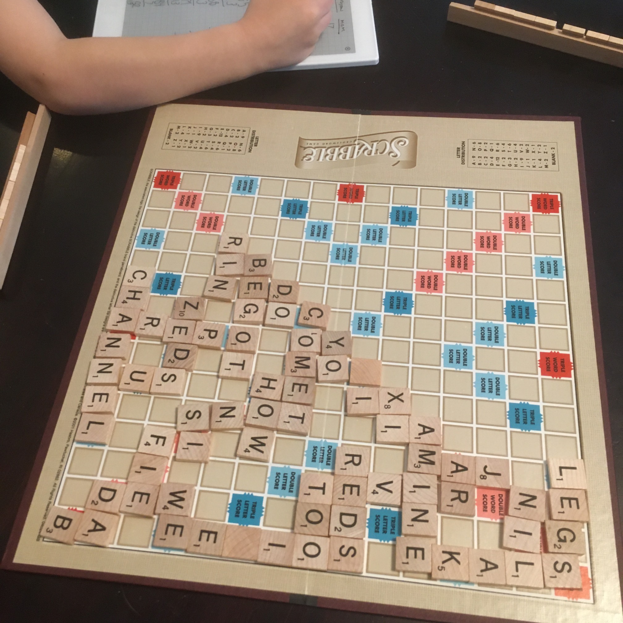 I think I play scrabble in a way that opens up a lot of opportunities when we play with the guy, but