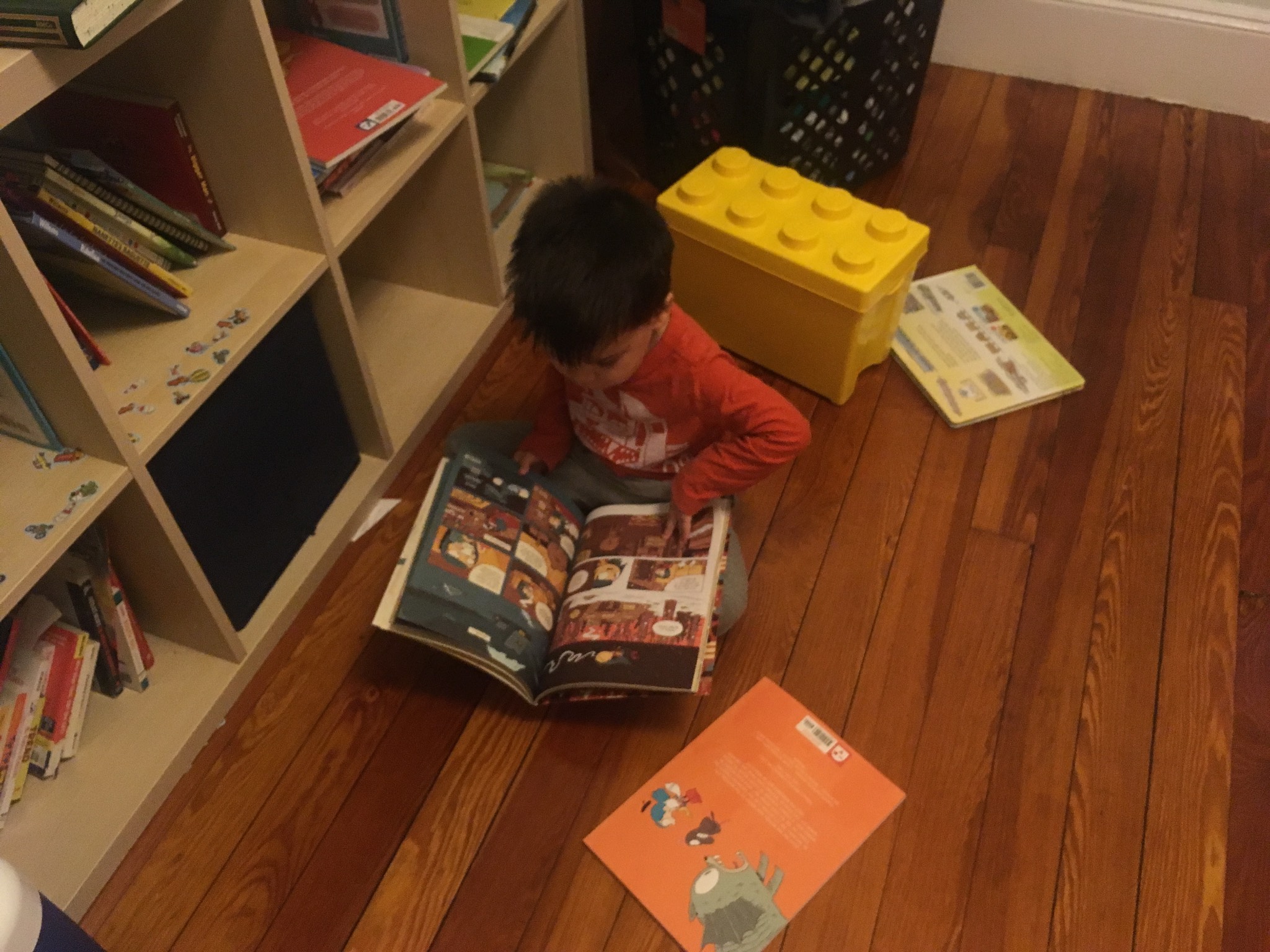 The guy has been quietly reading in his room. I made breakfast uninterrupted. Ahh! I say.