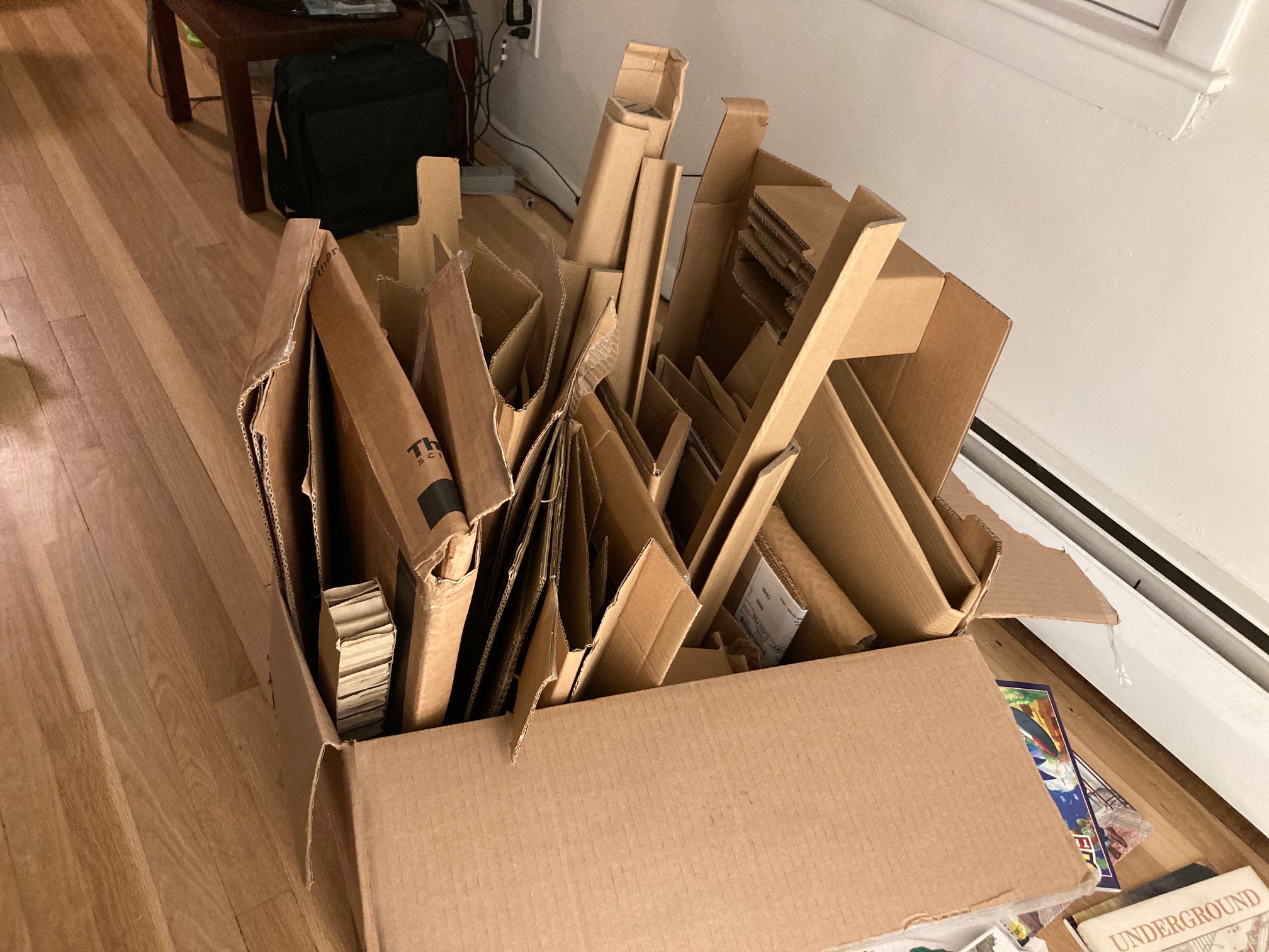 I’m pumped to get rid of this cardboard next.