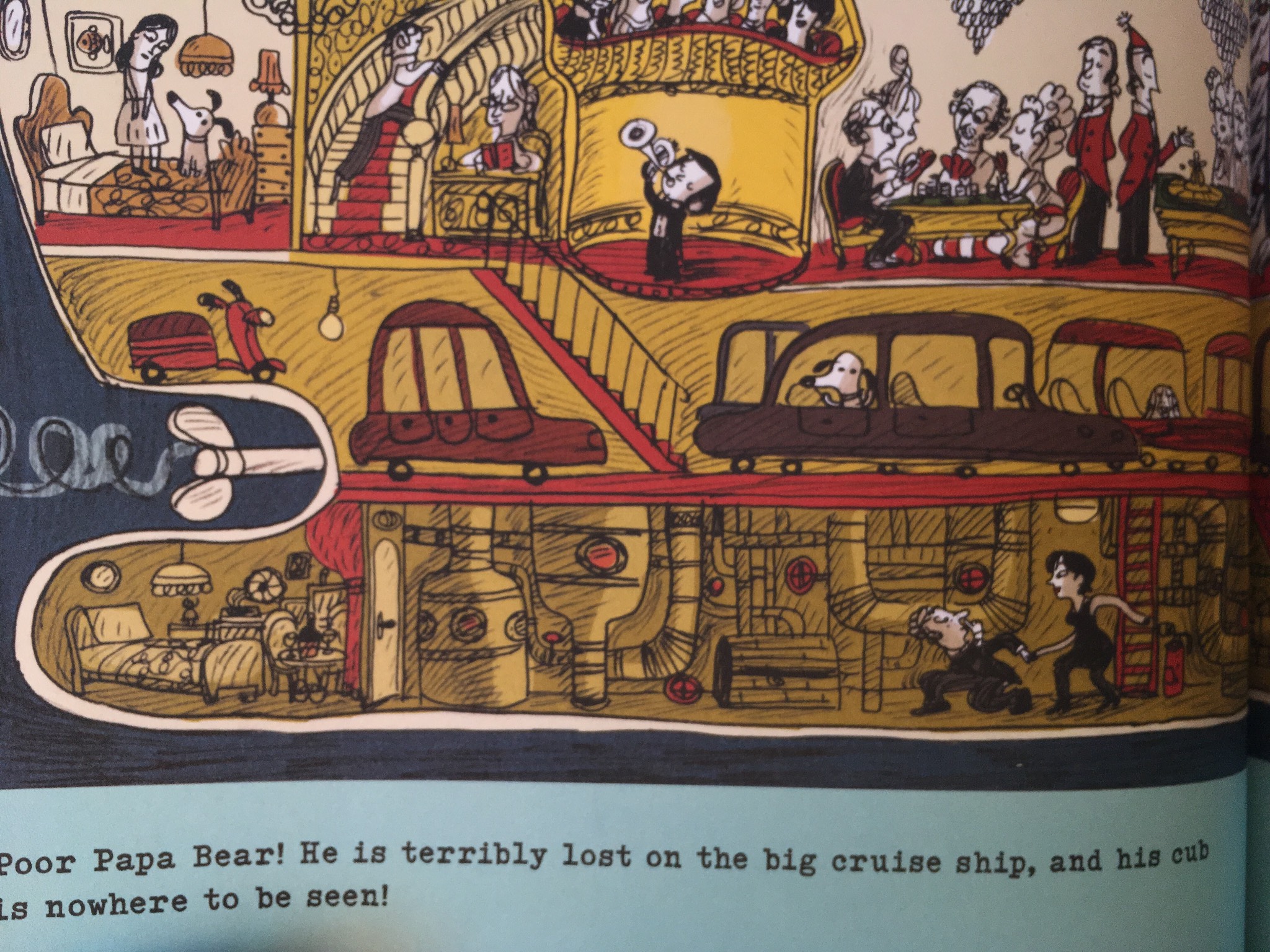 I just noticed this sneaking couple in The Bear's Sea Escape.<br><br>A bit spicy for a children's bo