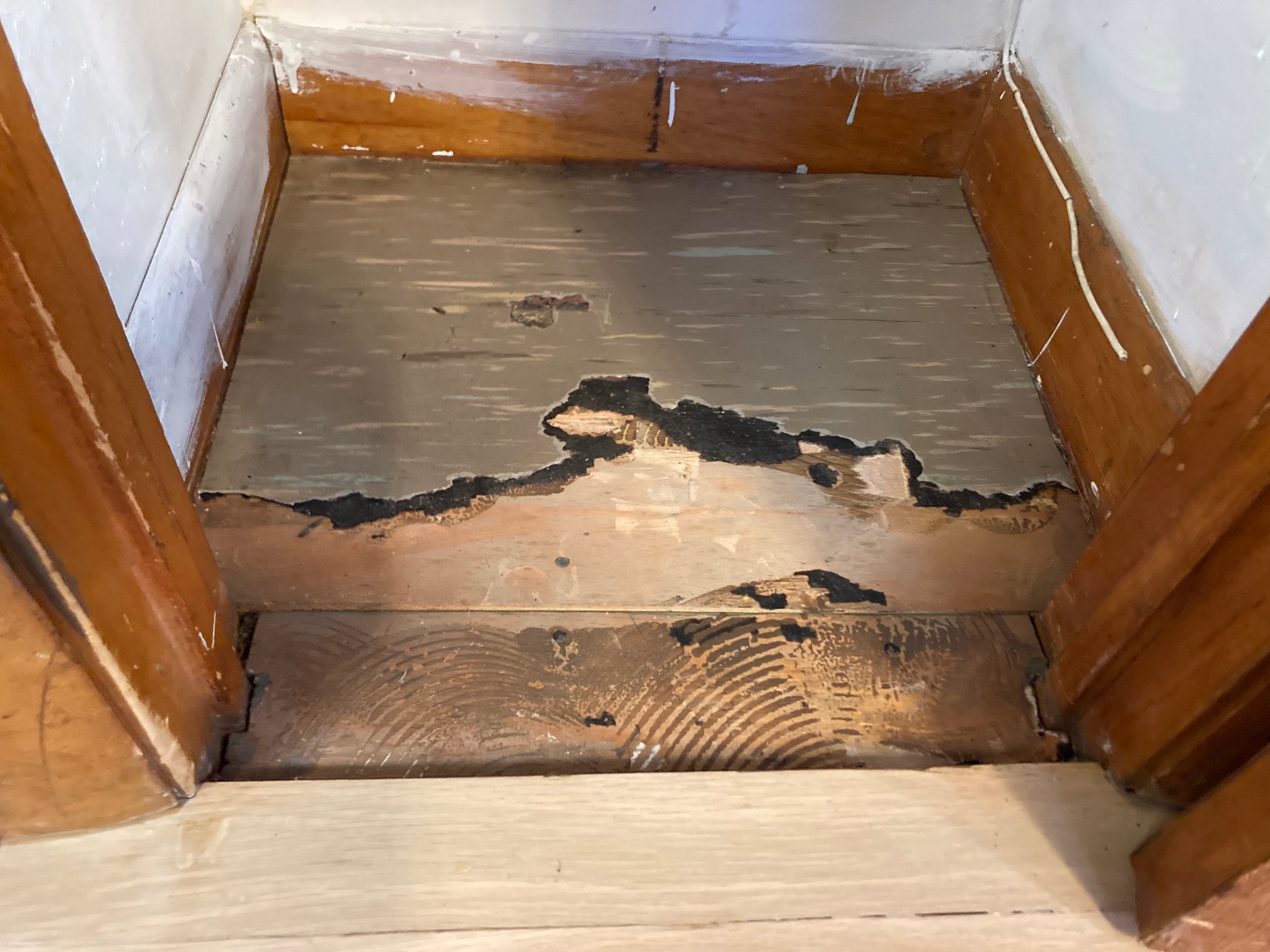 Sorry, future owners of this house, I will not be ripping up the rest of this veneer before putting 