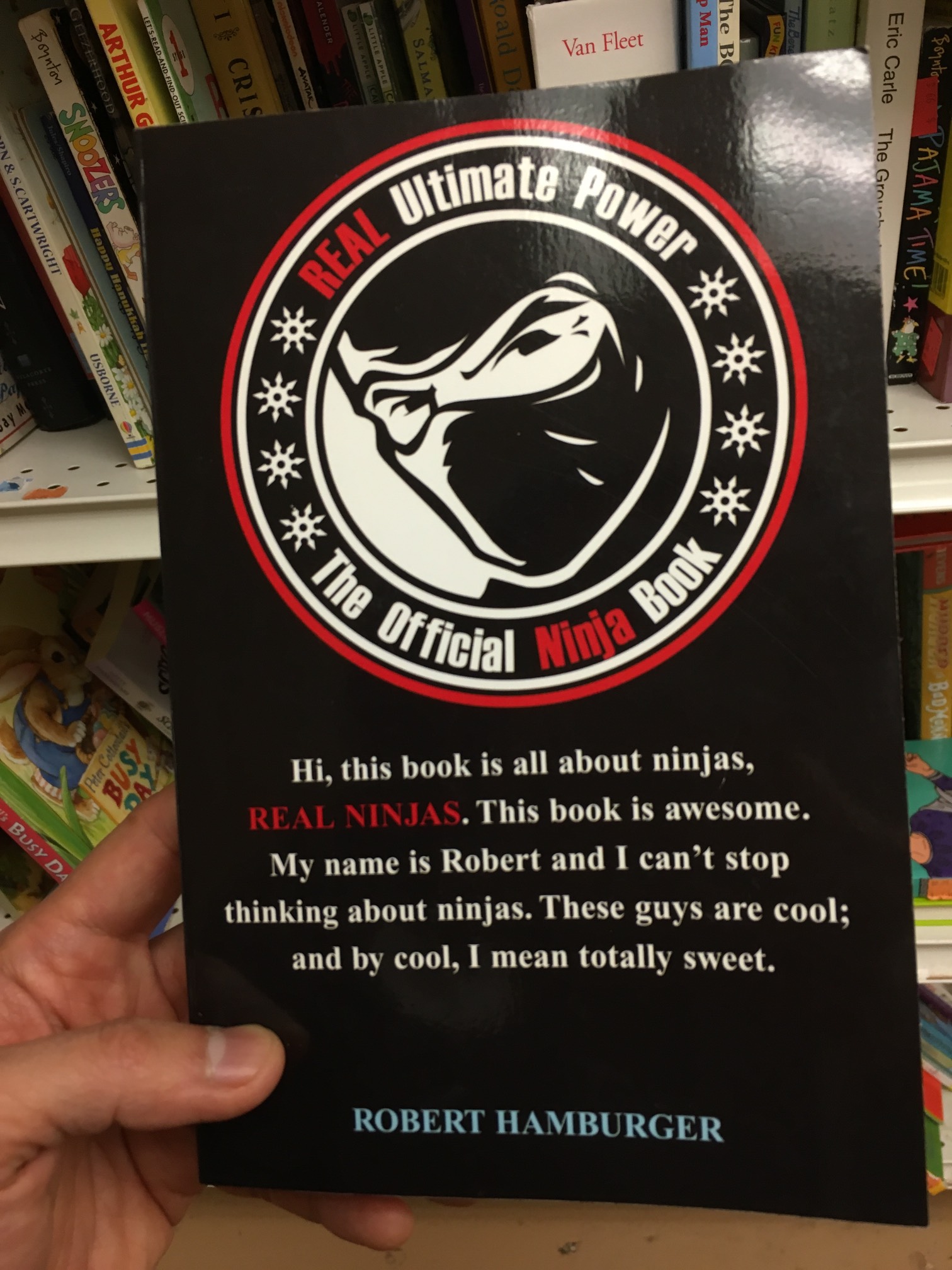 Wow, the work of Robert Hamburger, in print! At Goodwill.