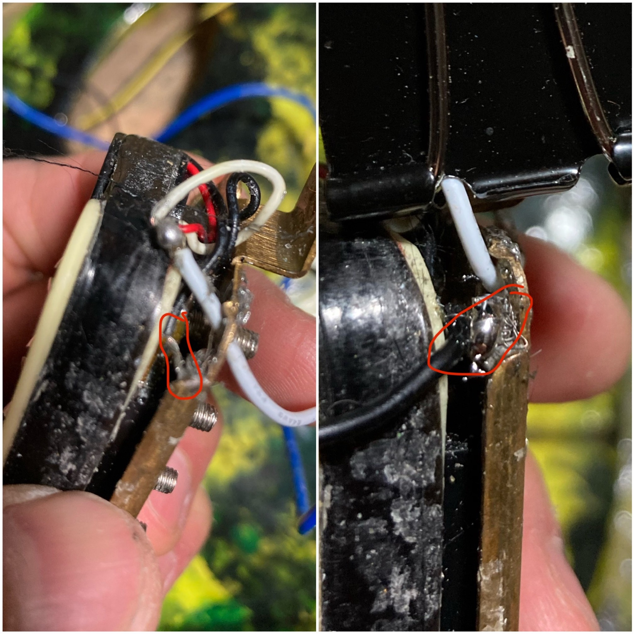 It turns out I had the pickup ground wire connected to the wrong part of the pickup. I connected it 