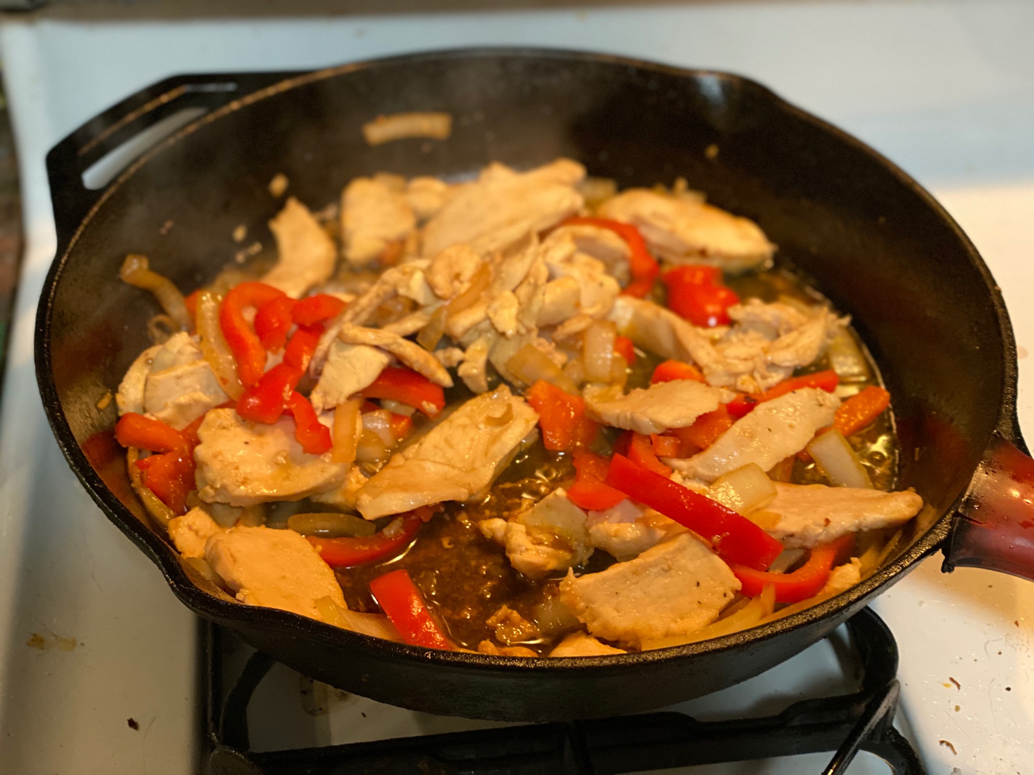 A basic stir-fry is nice after a busy affair with flour and what not.
